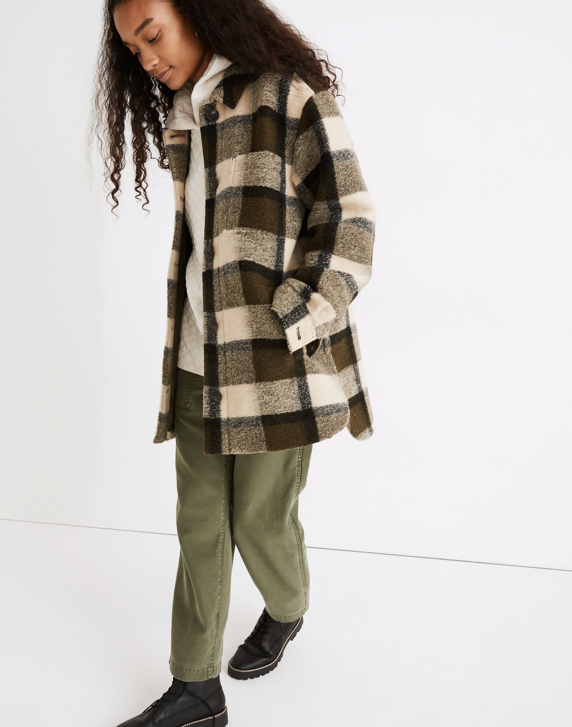 Belrose Shirt-Jacket in Maran Plaid