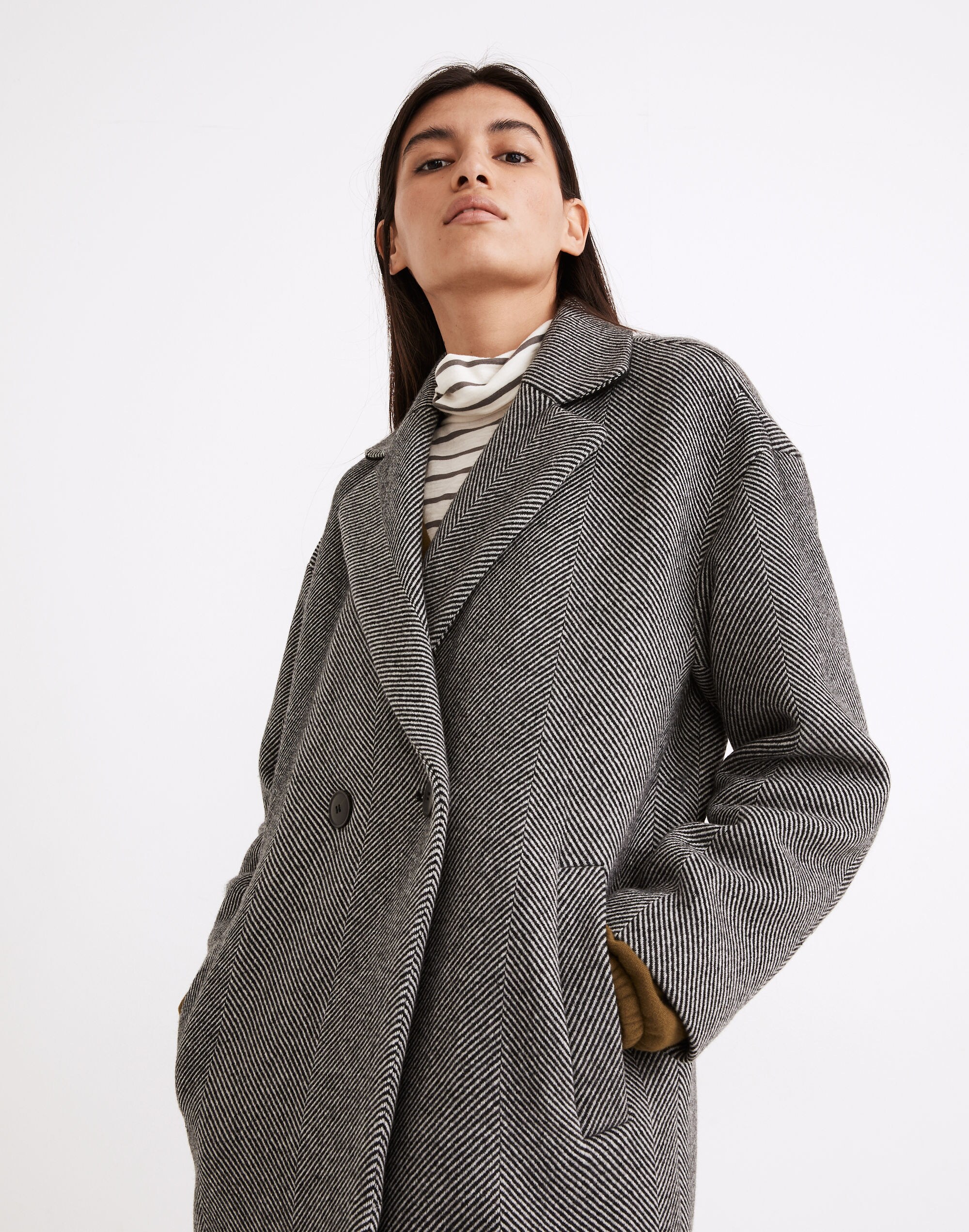 Averdon Coat in Herringbone Insuluxe Fabric