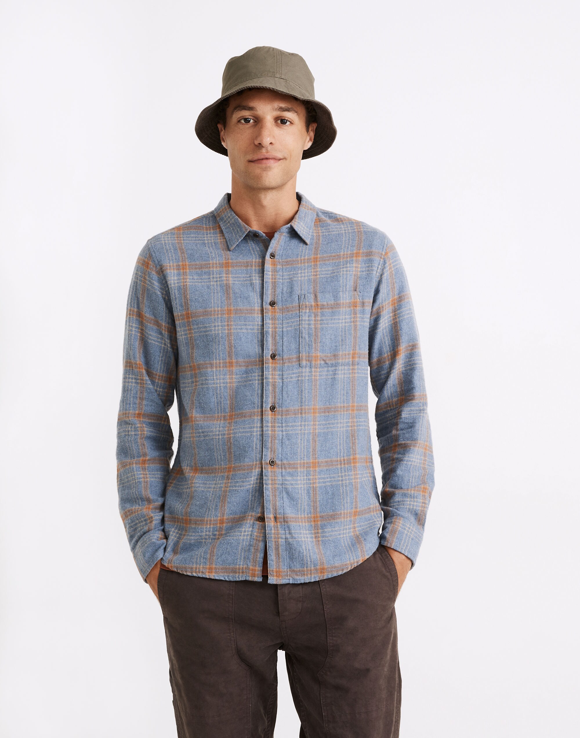 Brushed Twill Perfect Shirt in Plaid