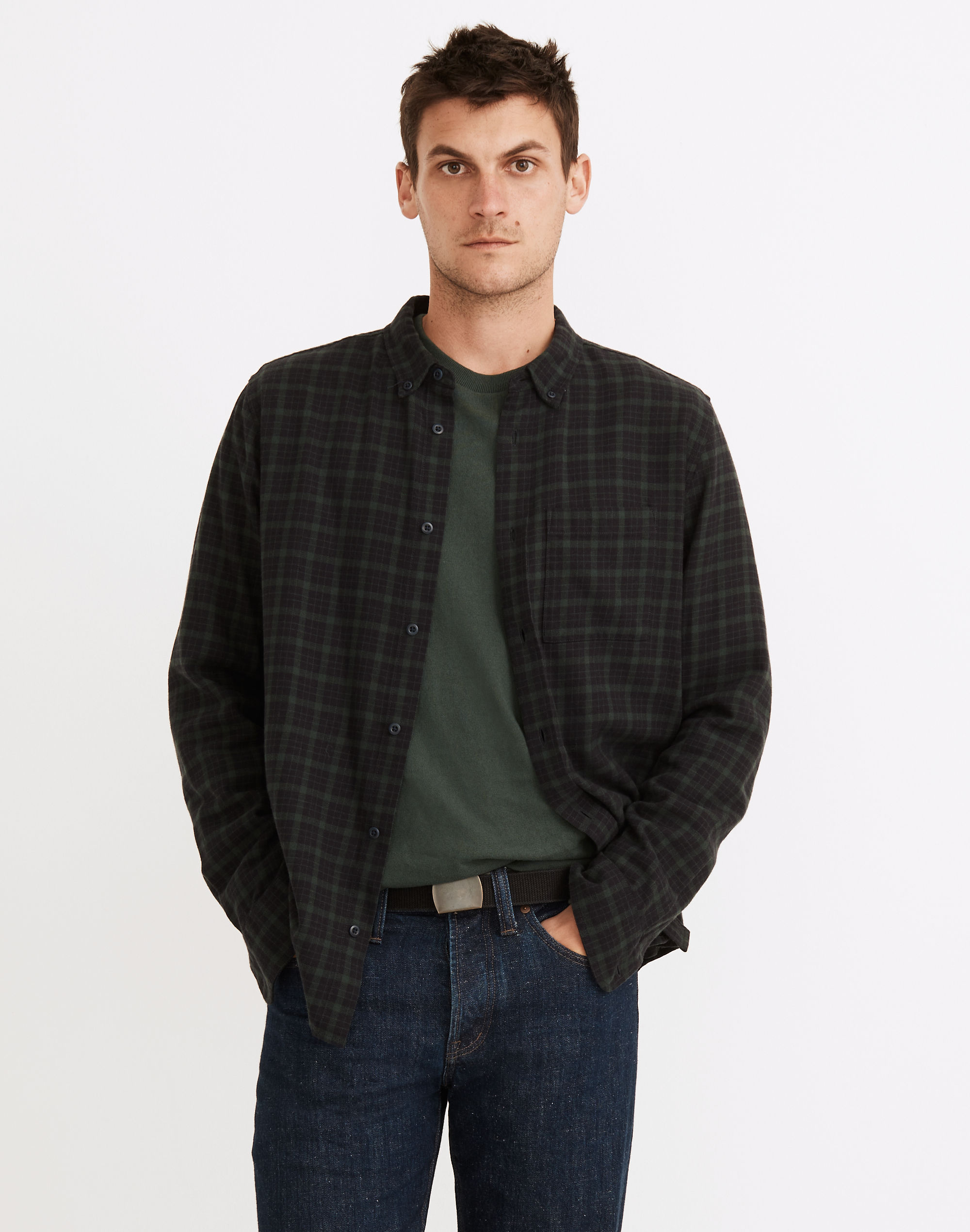 Brushed Twill Perfect Shirt in Plaid
