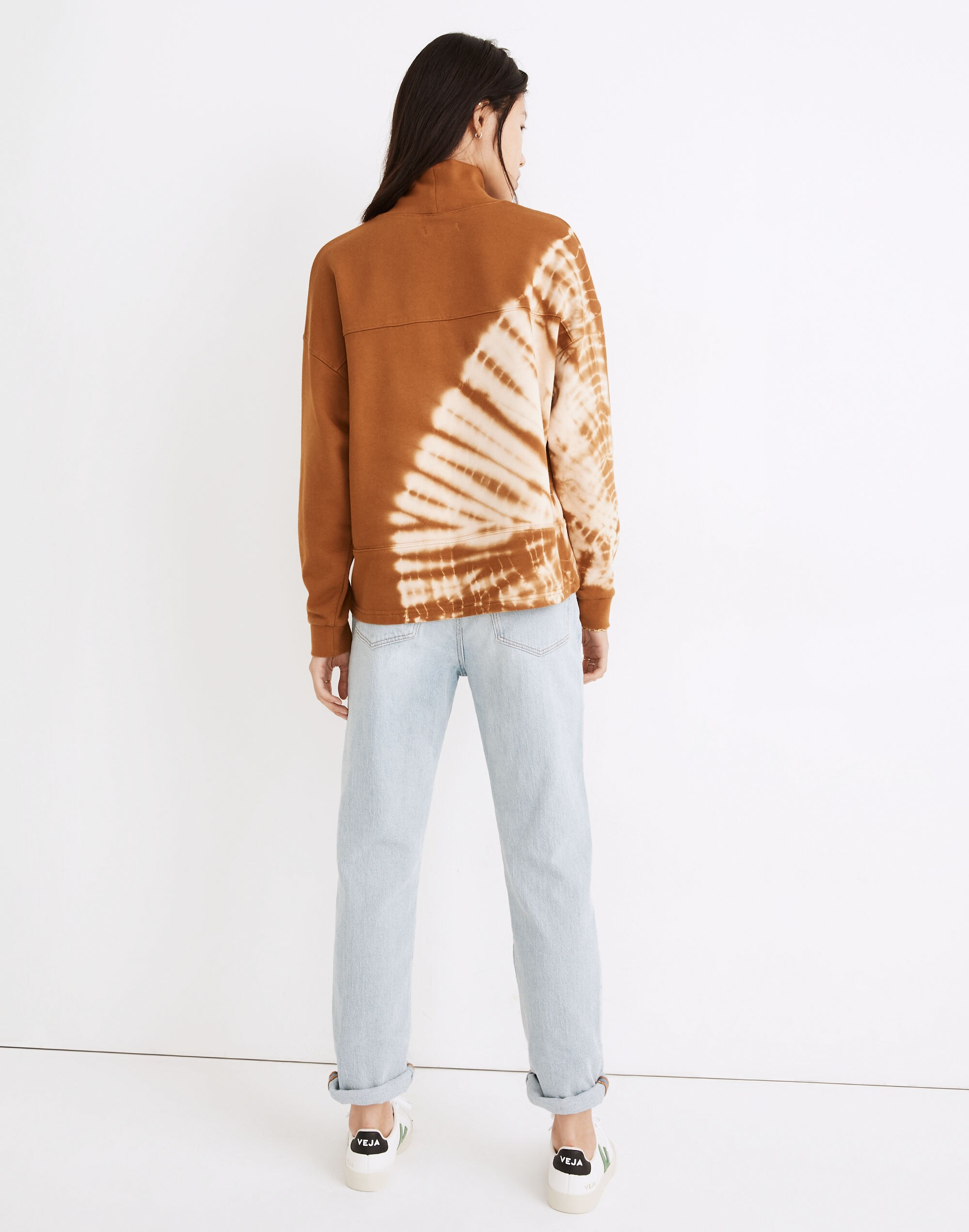 Tie-Dye (Re)sourced Cotton Mockneck Pocket Sweatshirt