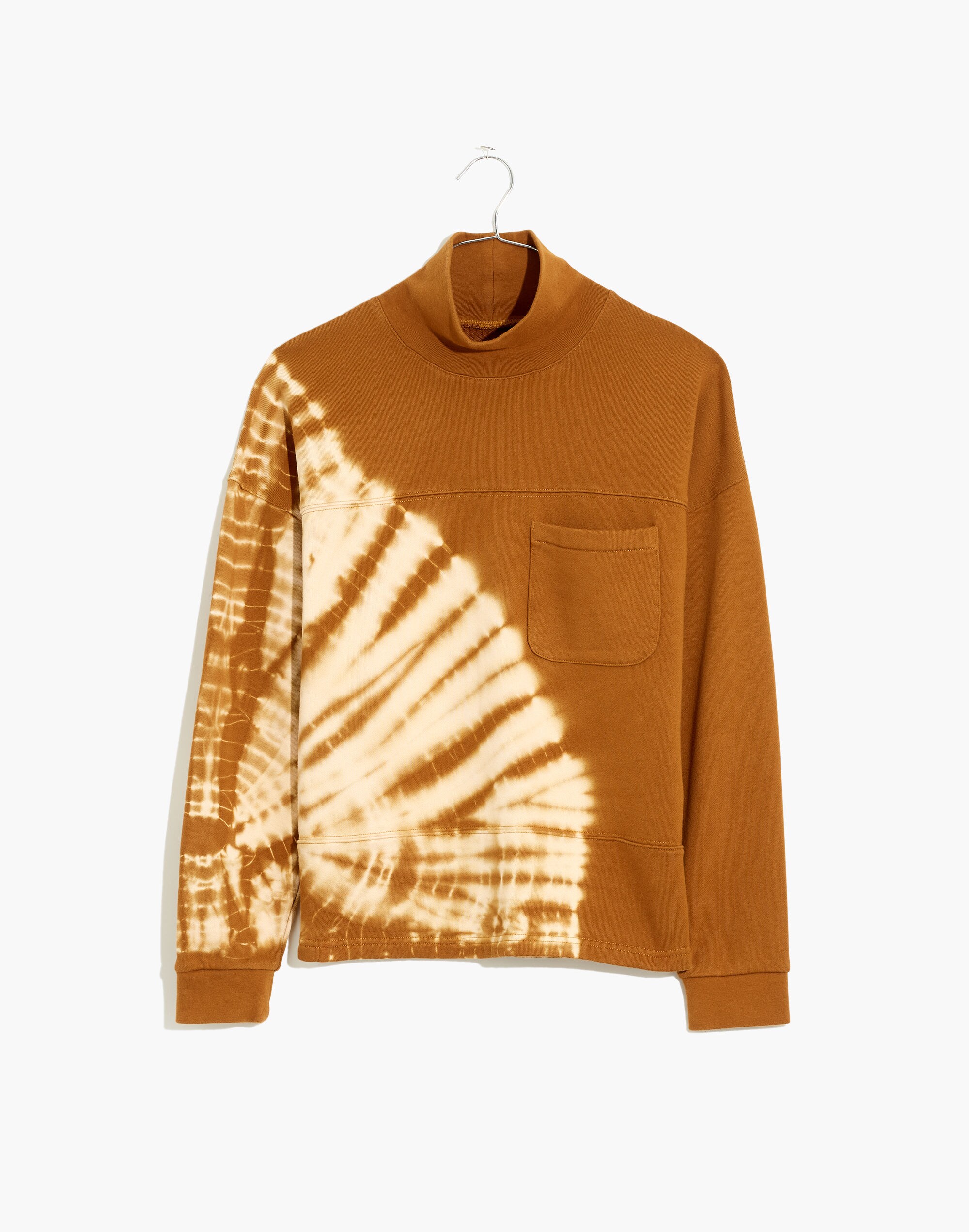 Tie-Dye (Re)sourced Cotton Mockneck Pocket Sweatshirt