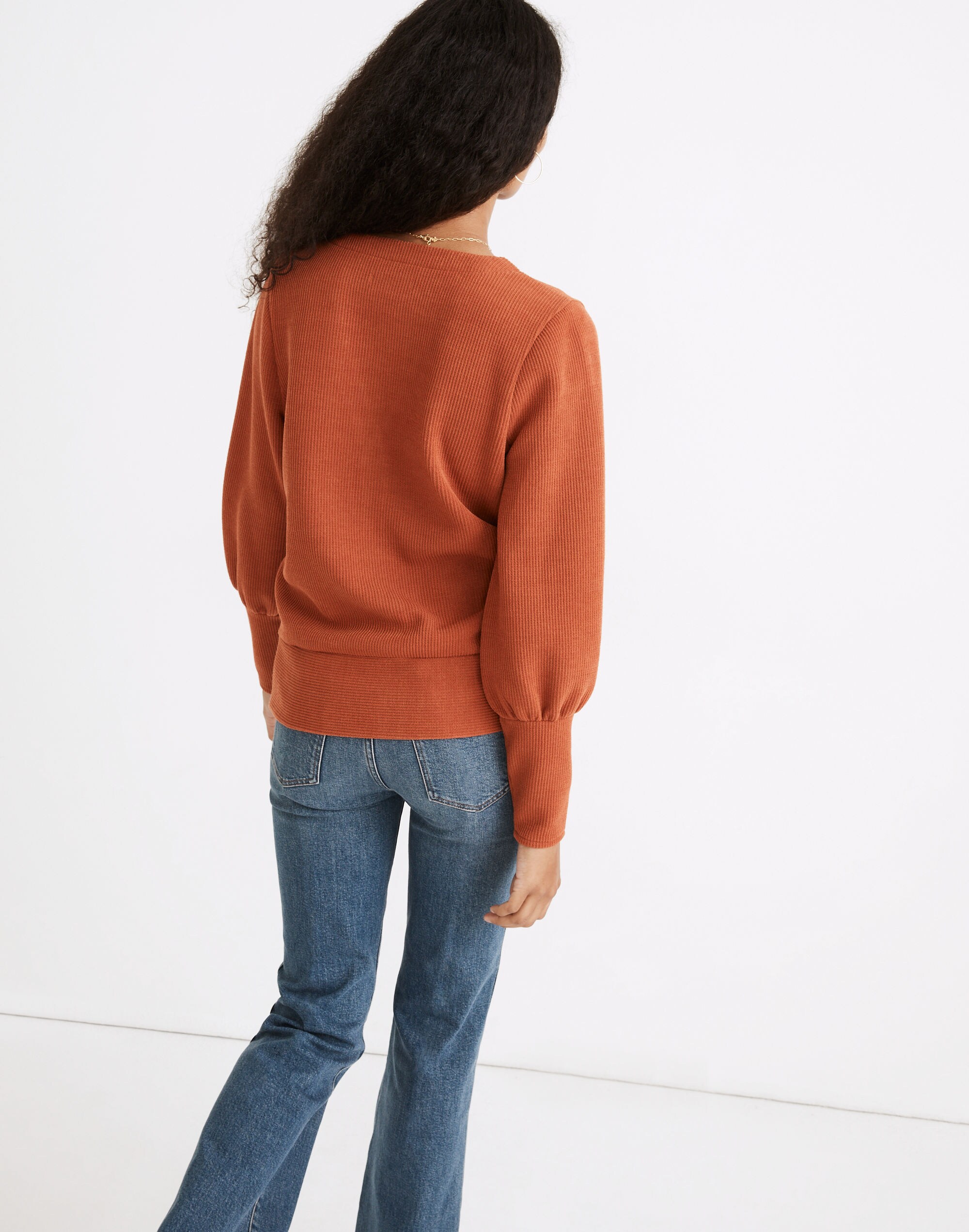 Ottoman Rib Cardigan Top