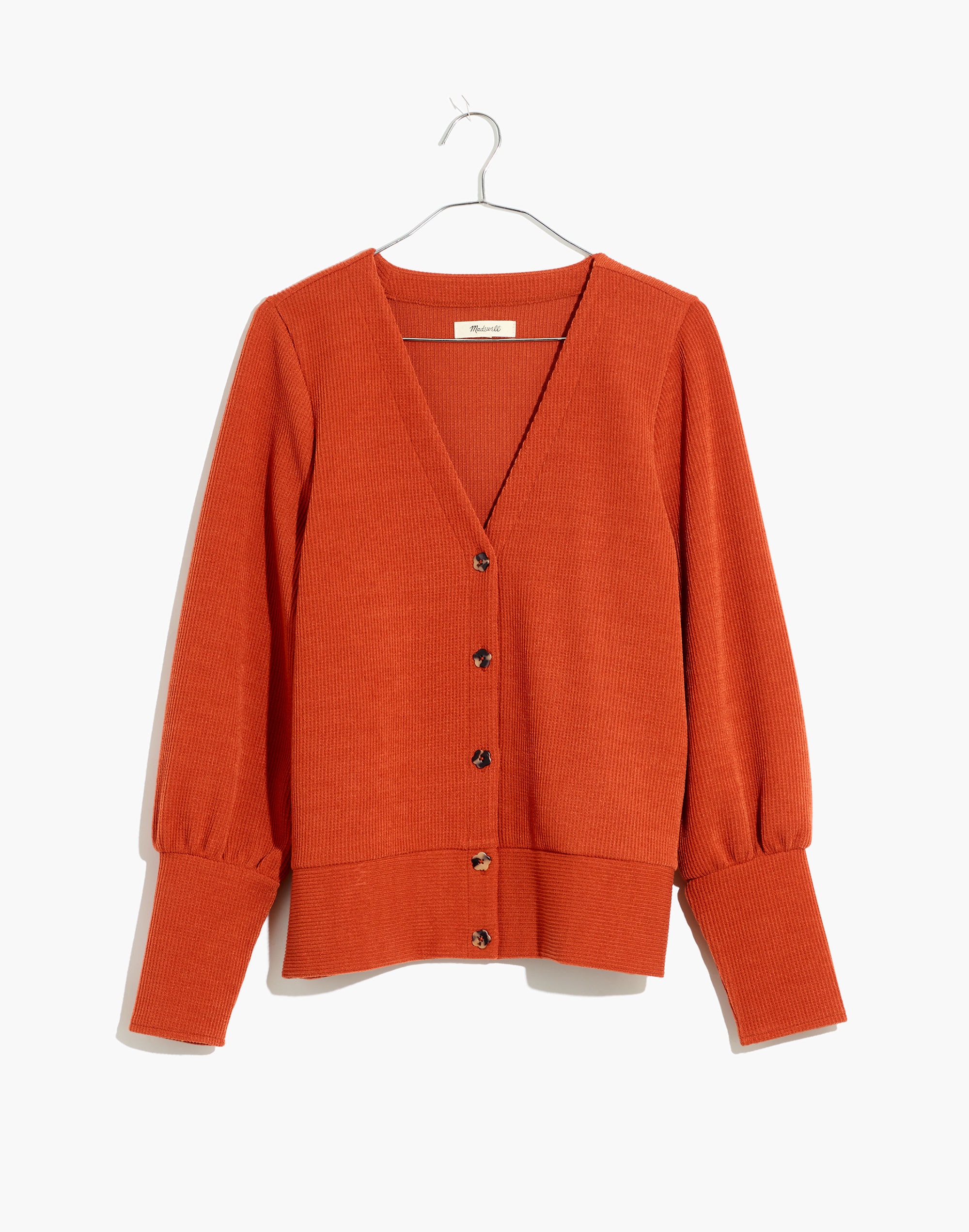 Ottoman Rib Cardigan Top