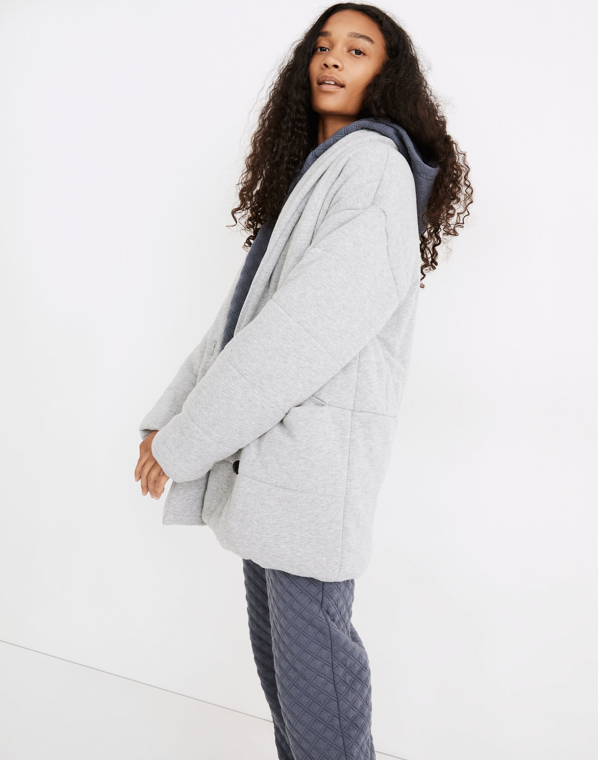 Sweatshirt Puffer Coat