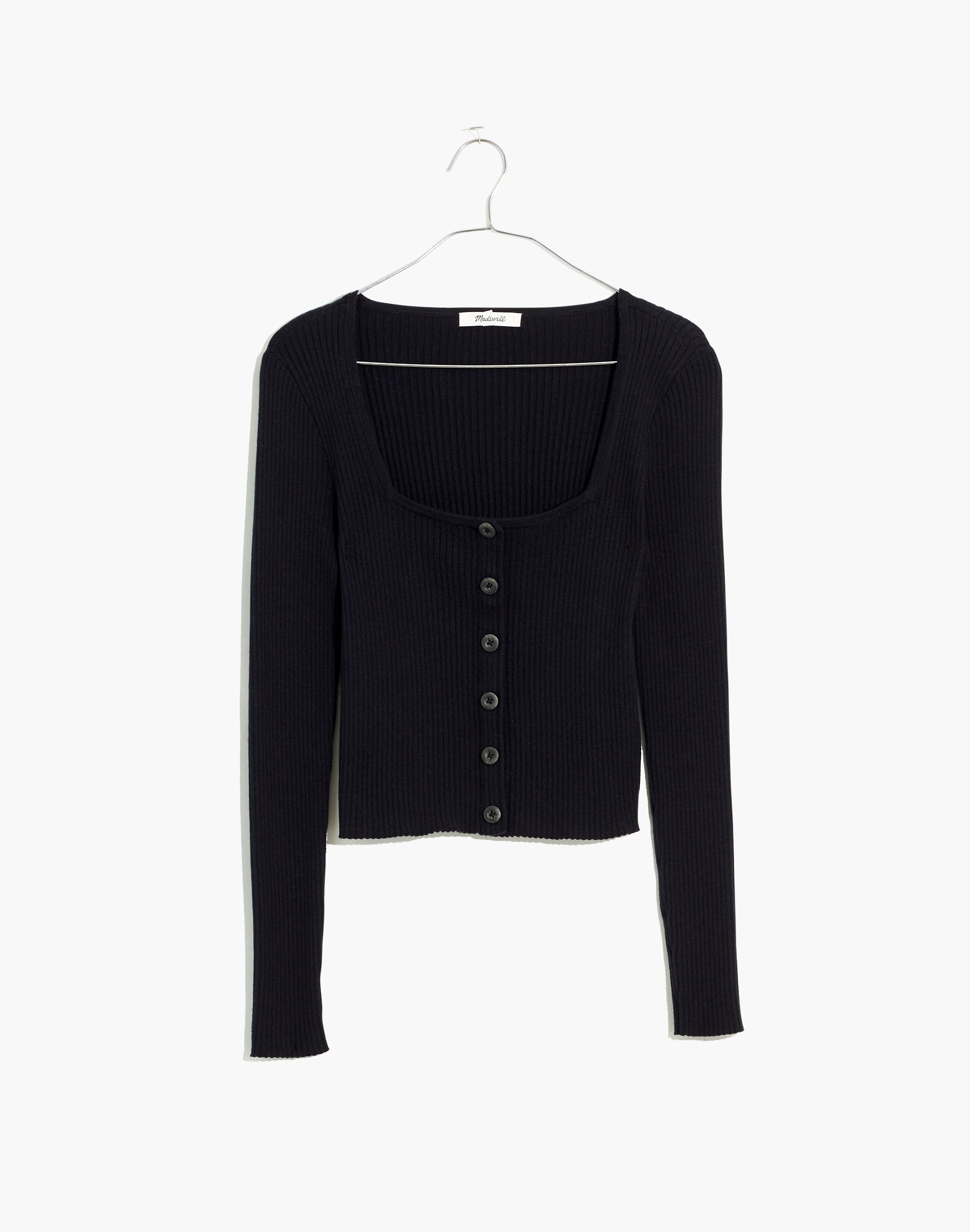 Rosseau Square-Neck Crop Cardigan Top