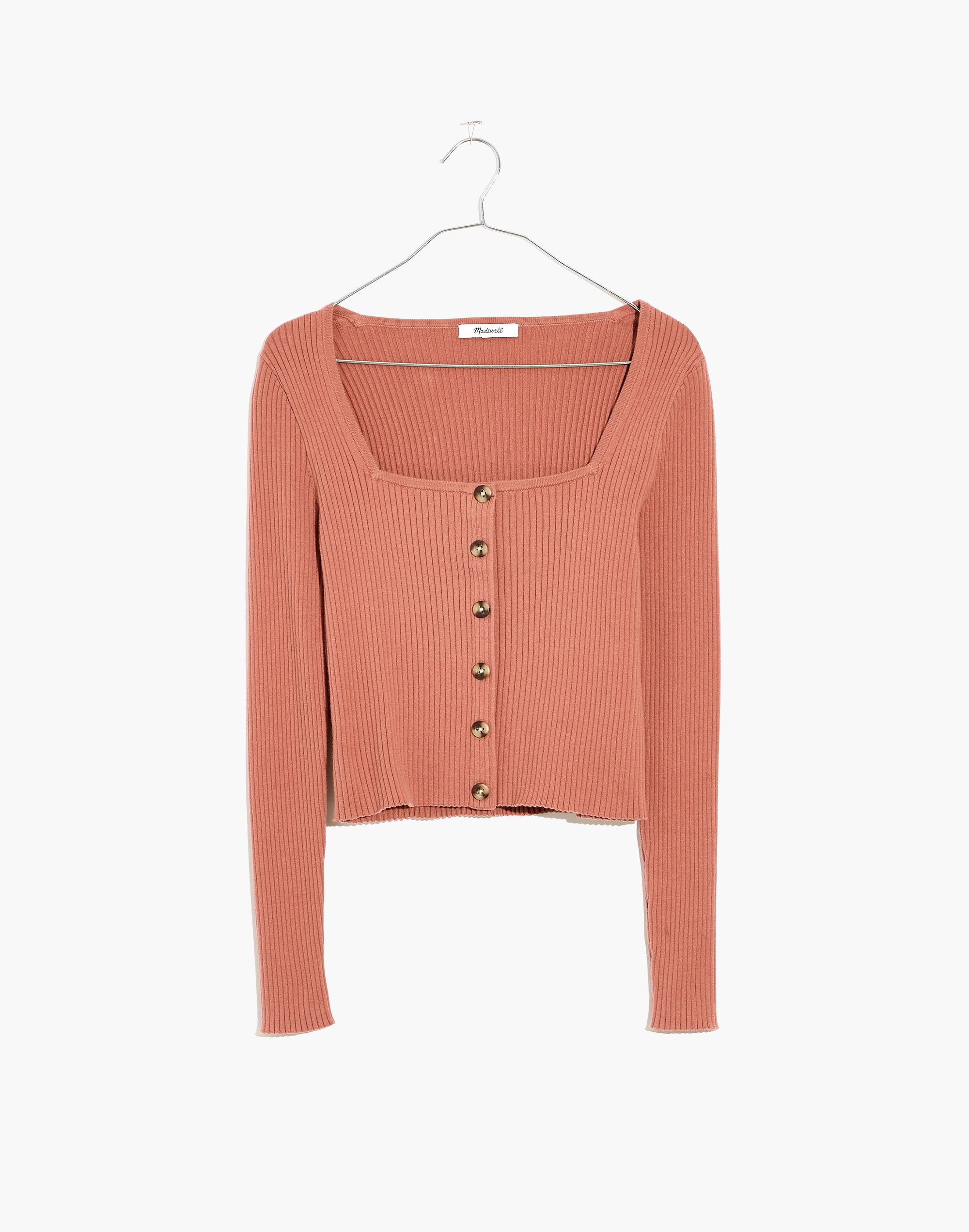 Rosseau Square-Neck Crop Cardigan Top