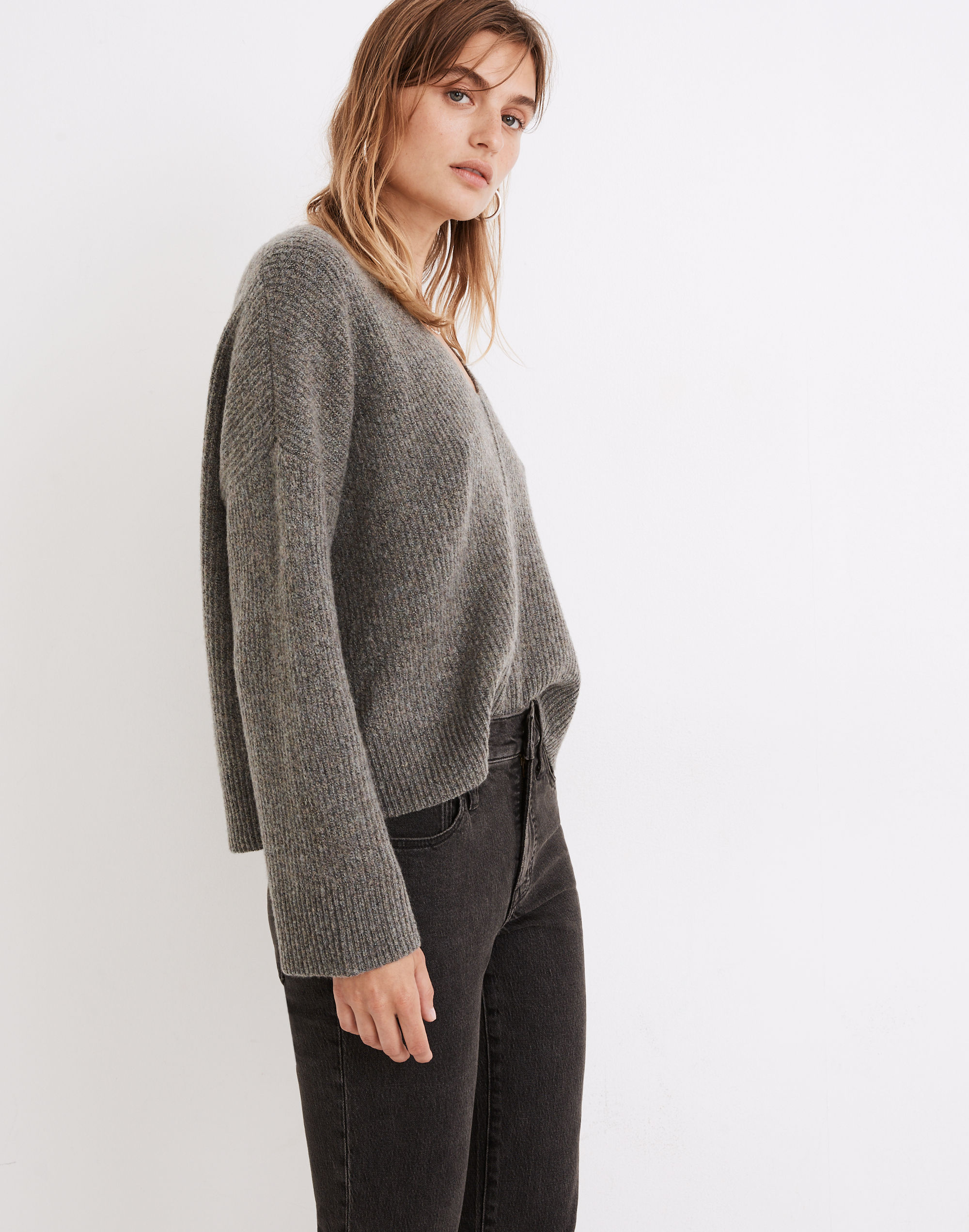 Staley V-Neck Pullover Sweater in Coziest Yarn