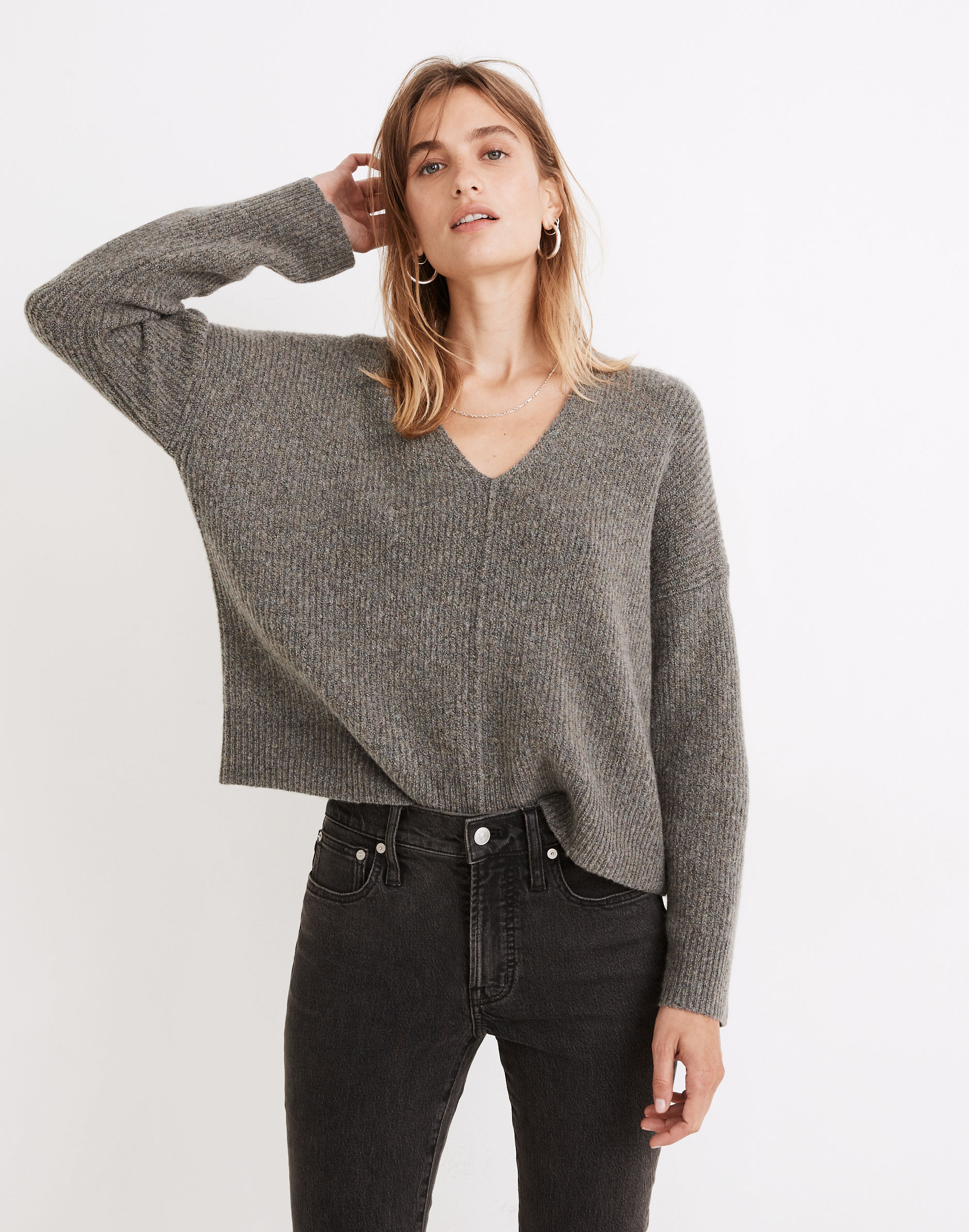 Staley V-Neck Pullover Sweater in Coziest Yarn
