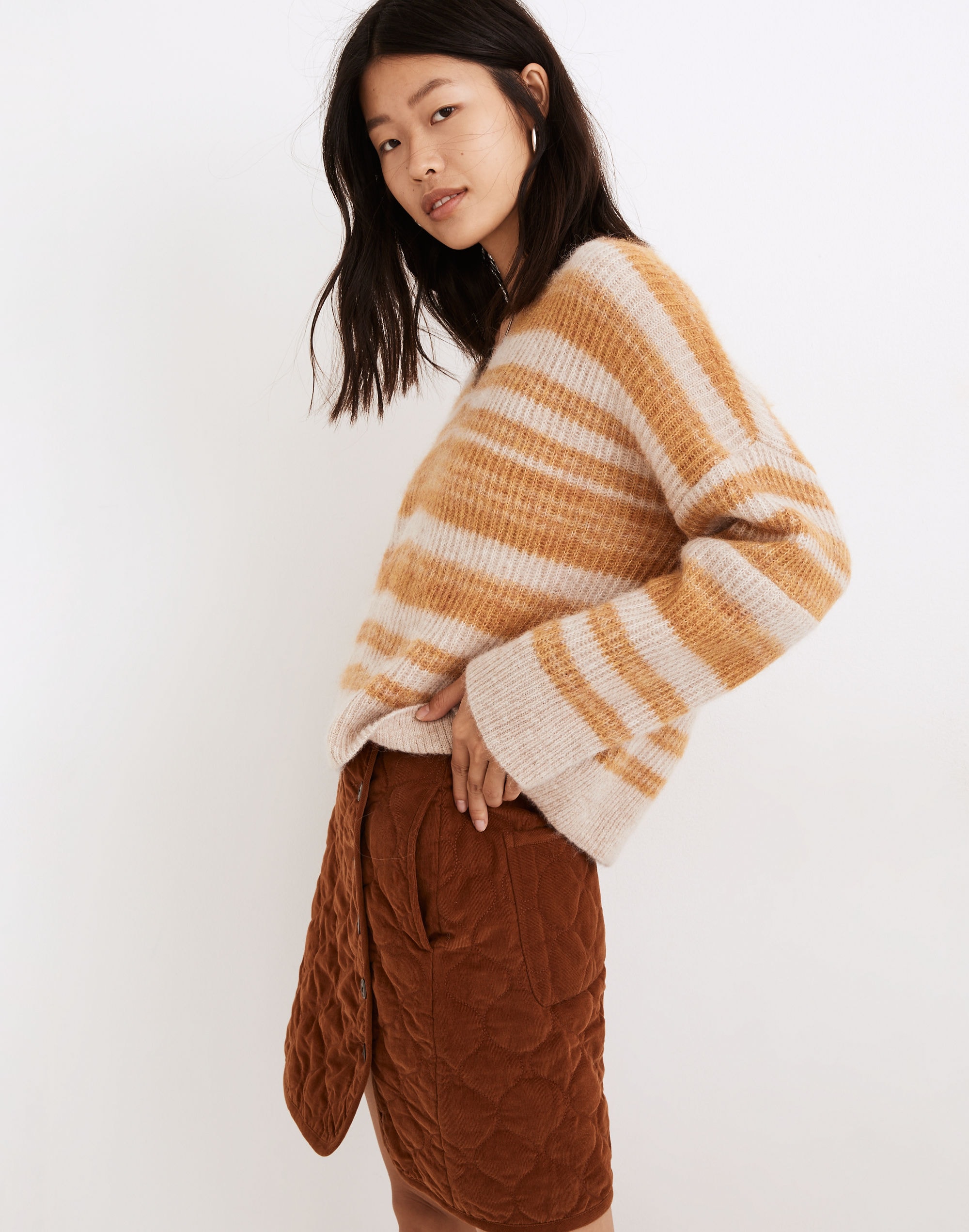 Space-Dyed Staley V-Neck Pullover Sweater