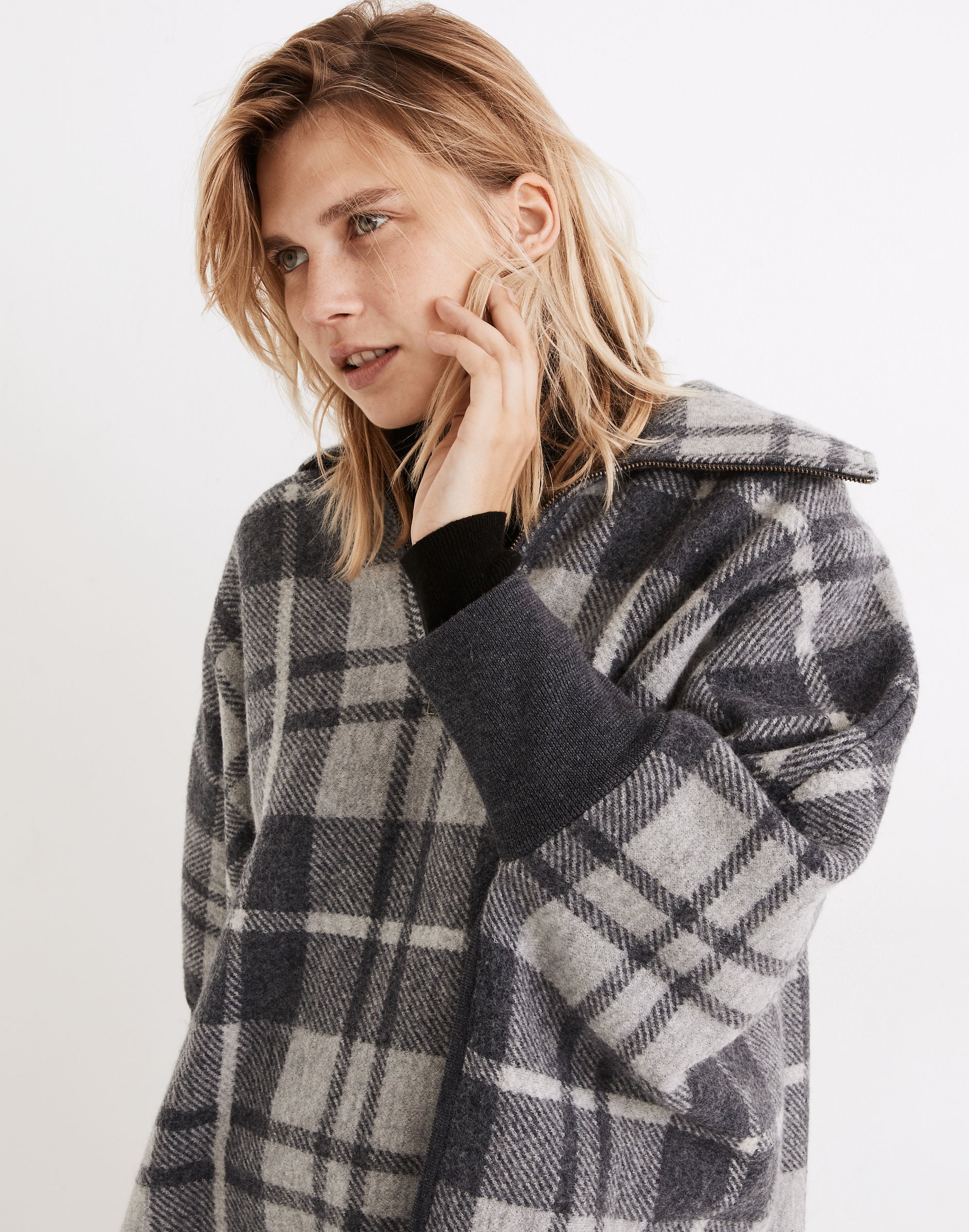 Boiled Wool Lynwood Poncho Sweater