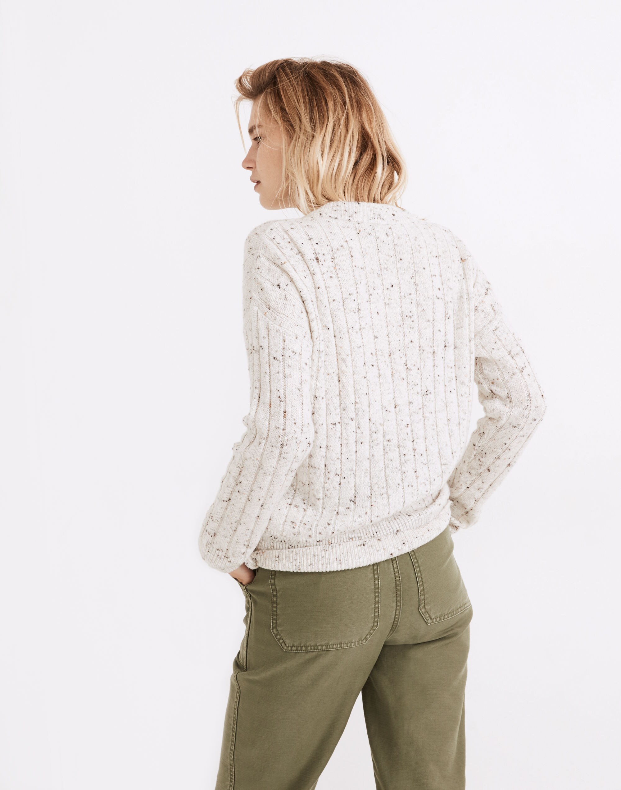 Donegal Bowden Henley Sweater in Coziest Yarn