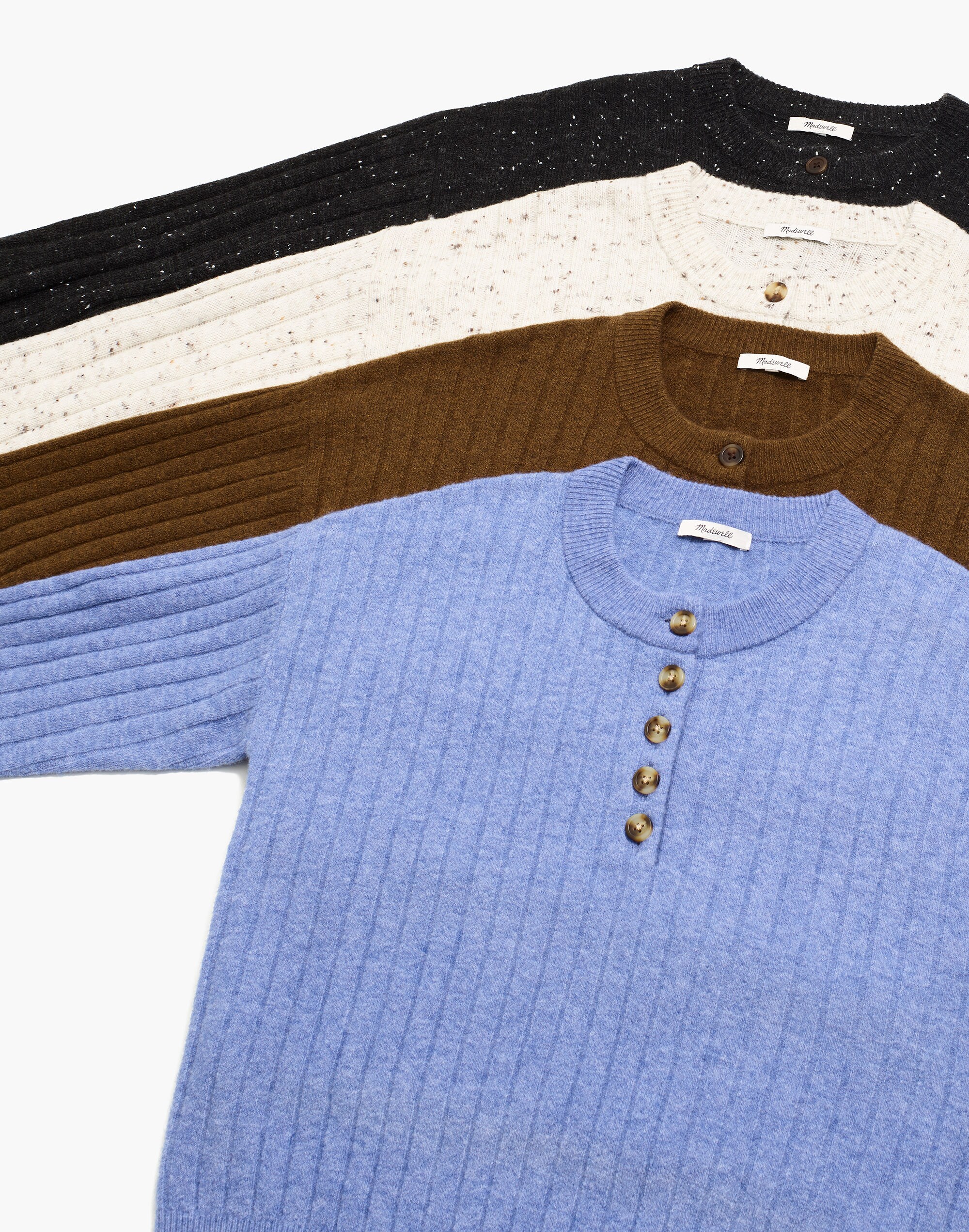 Donegal Bowden Henley Sweater in Coziest Yarn