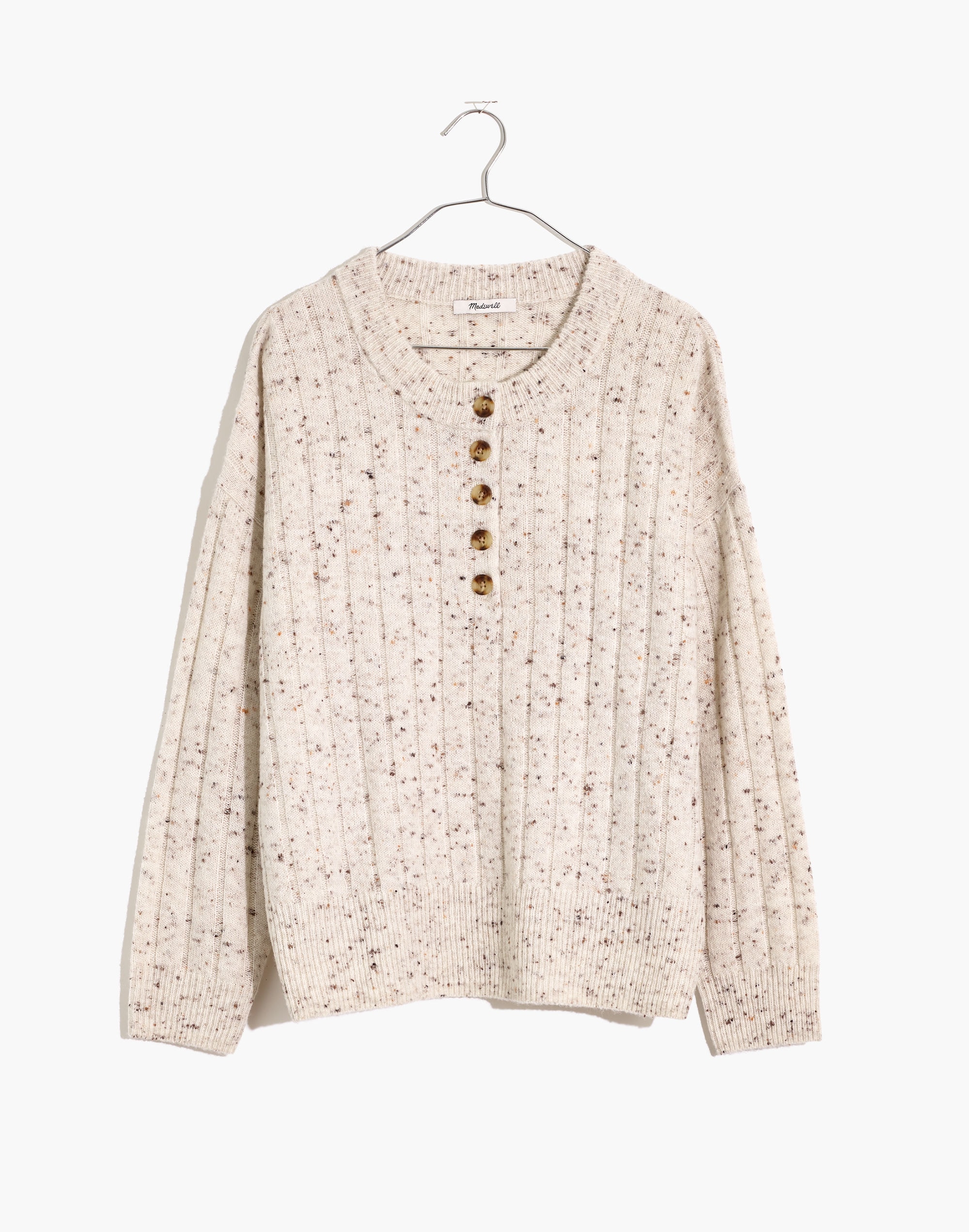 Donegal Bowden Henley Sweater in Coziest Yarn