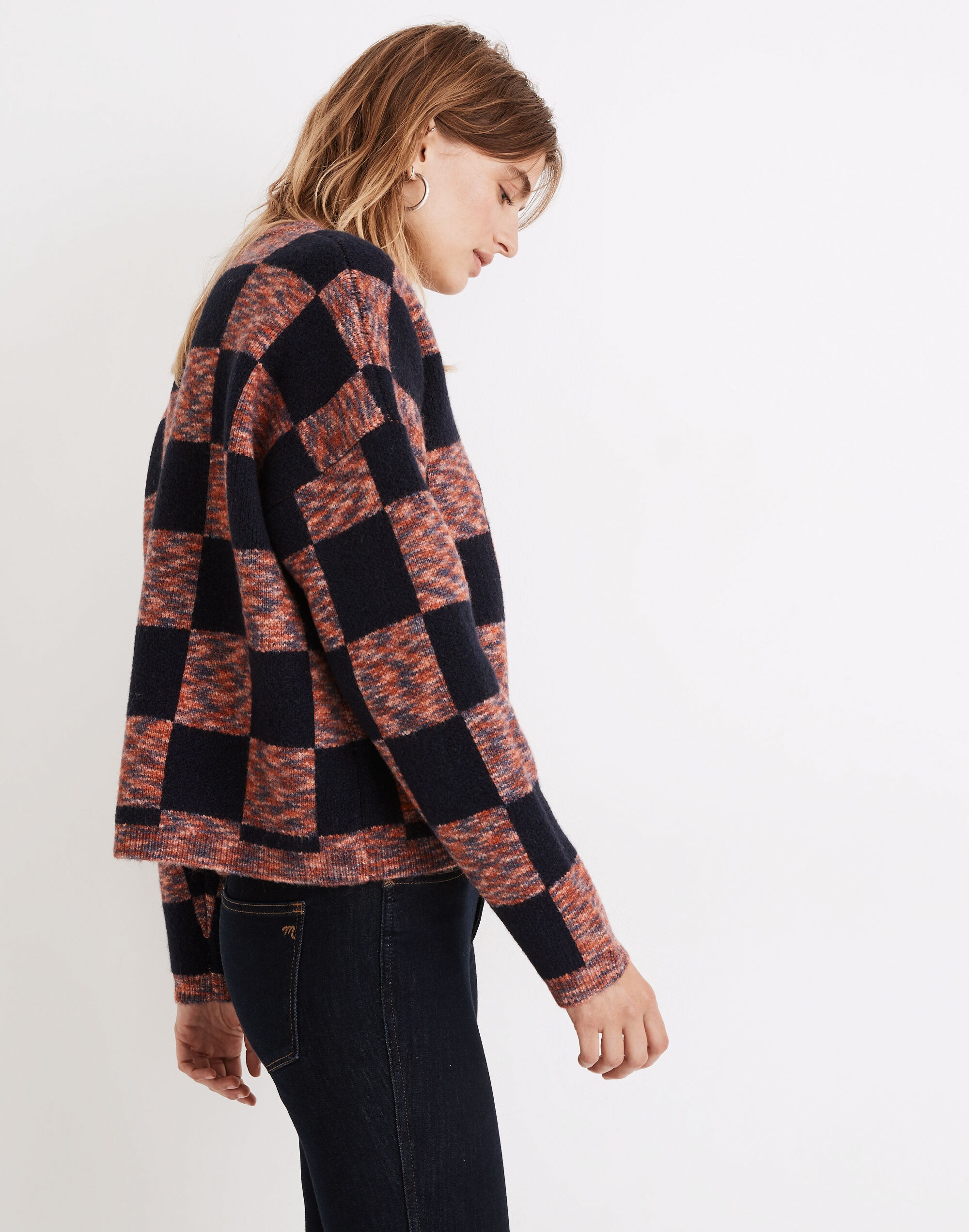 Checkered Pullover Sweater