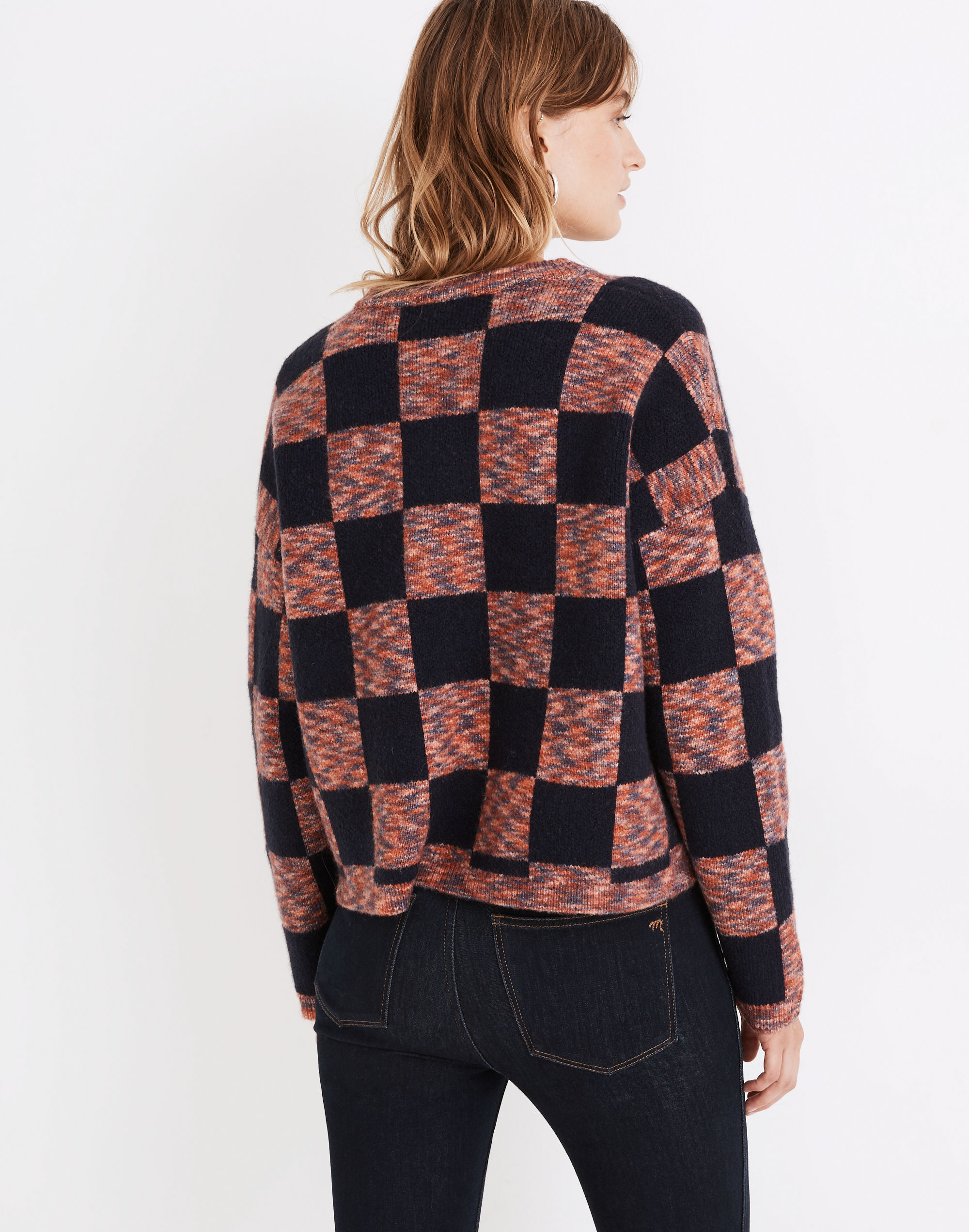 Checkered Pullover Sweater