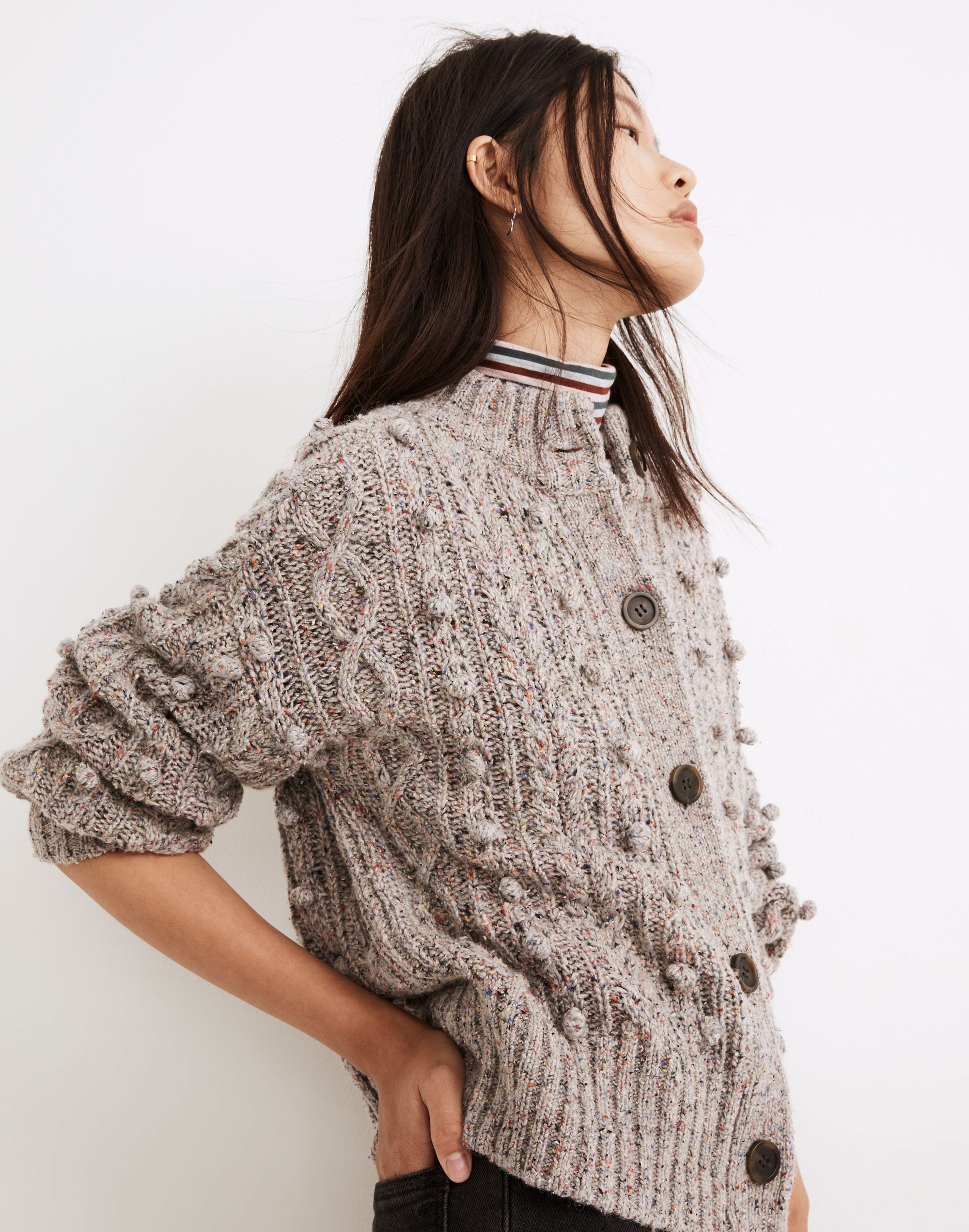 Heathshire Bobble Cardigan Sweater
