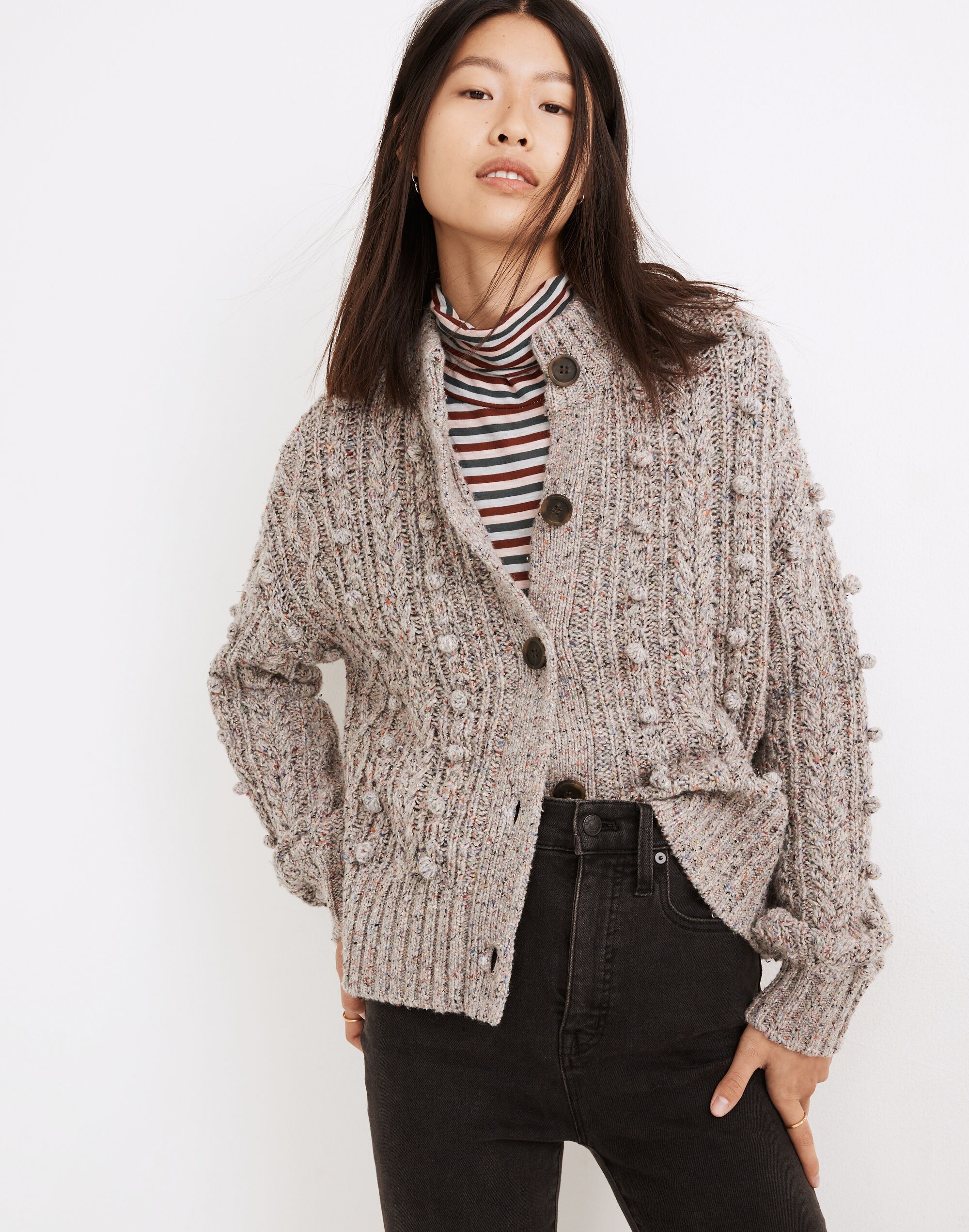 Heathshire Bobble Cardigan Sweater