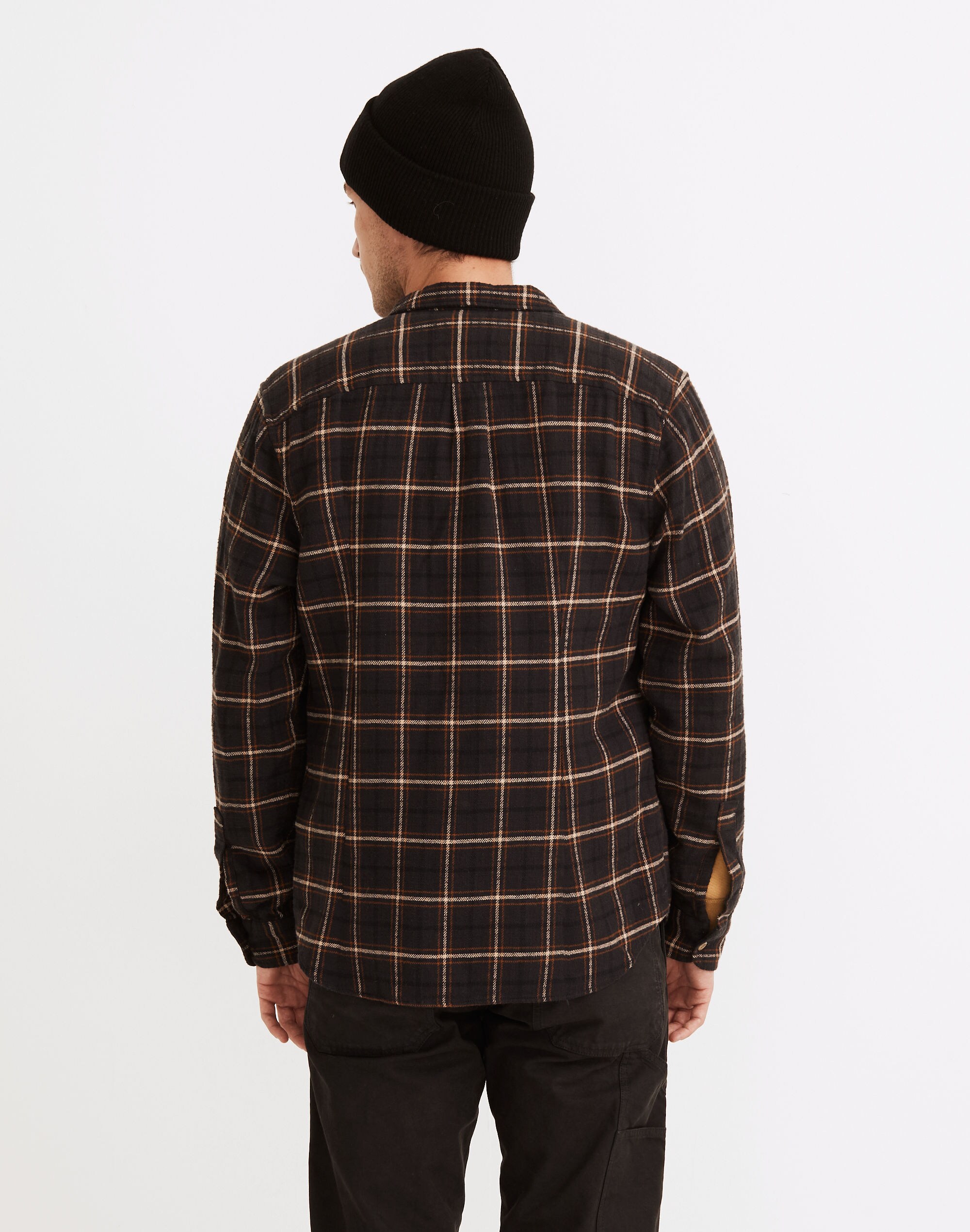 Slub Flannel Perfect Long-Sleeve Shirt in Plaid