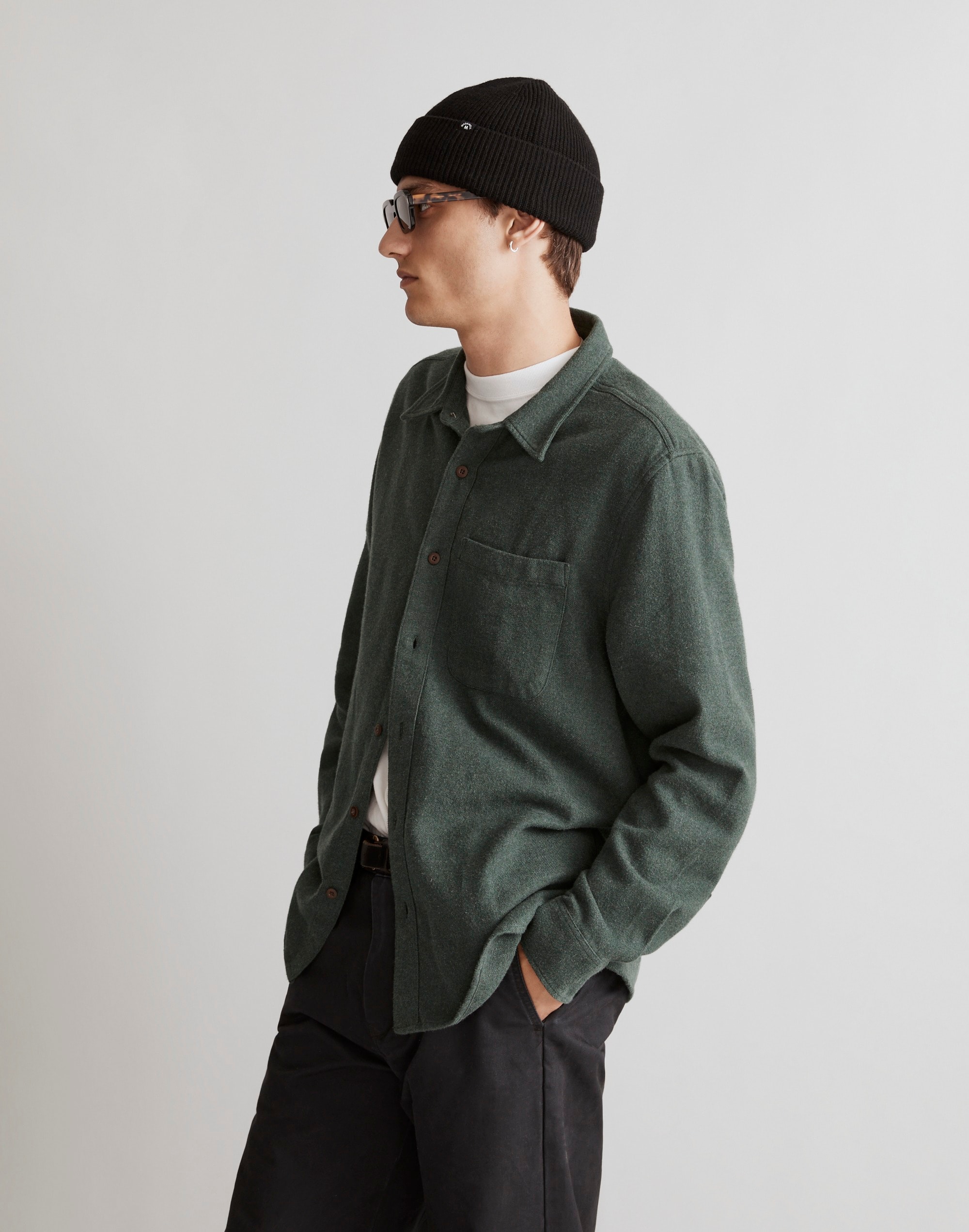 Sunday Flannel Perfect Long-Sleeve Shirt in old spruce image 2