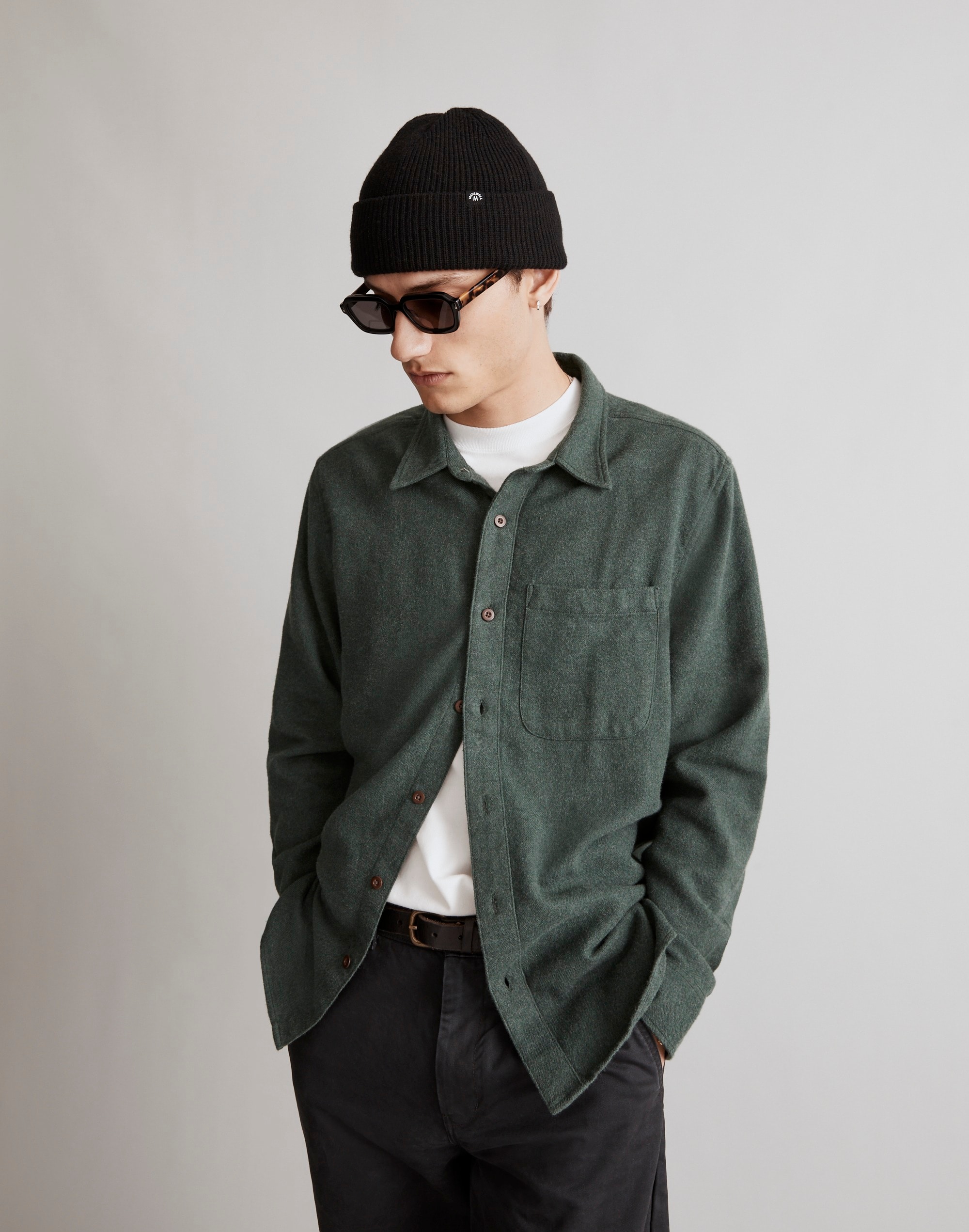 Sunday Flannel Perfect Long-Sleeve Shirt in old spruce image 1