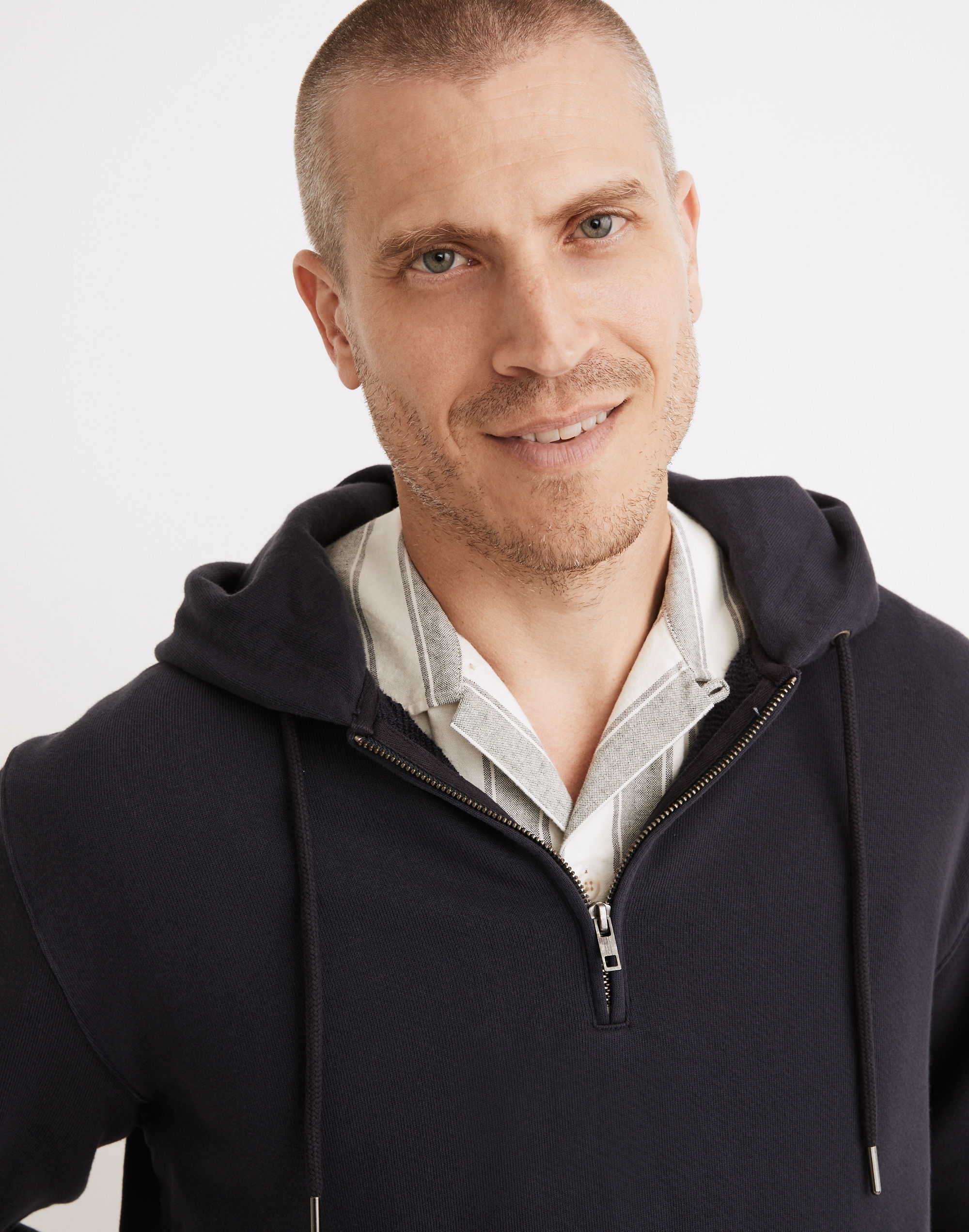 Garment-Dyed Loop Terry Hoodie Sweatshirt