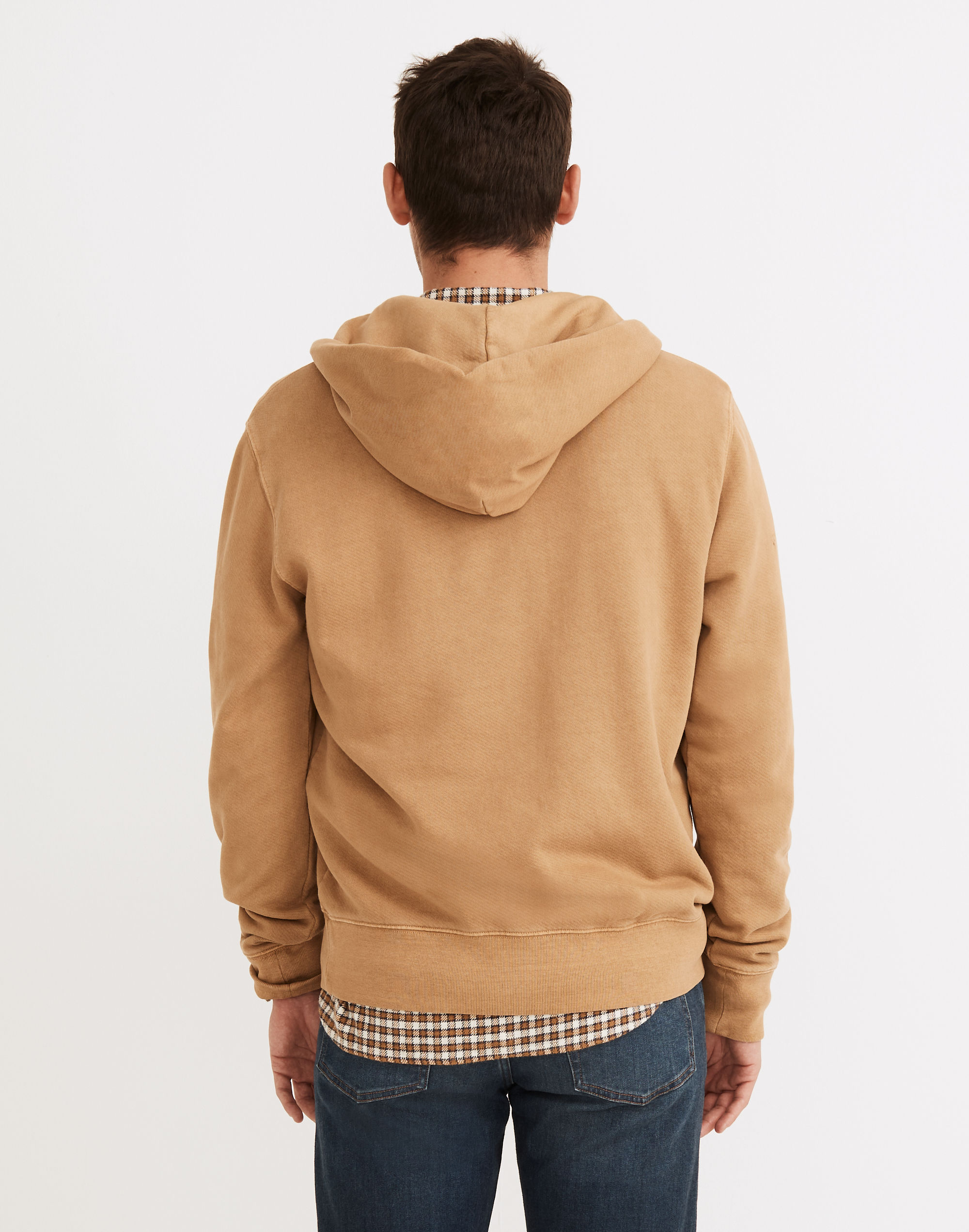 Garment-Dyed Loop Terry Hoodie Sweatshirt