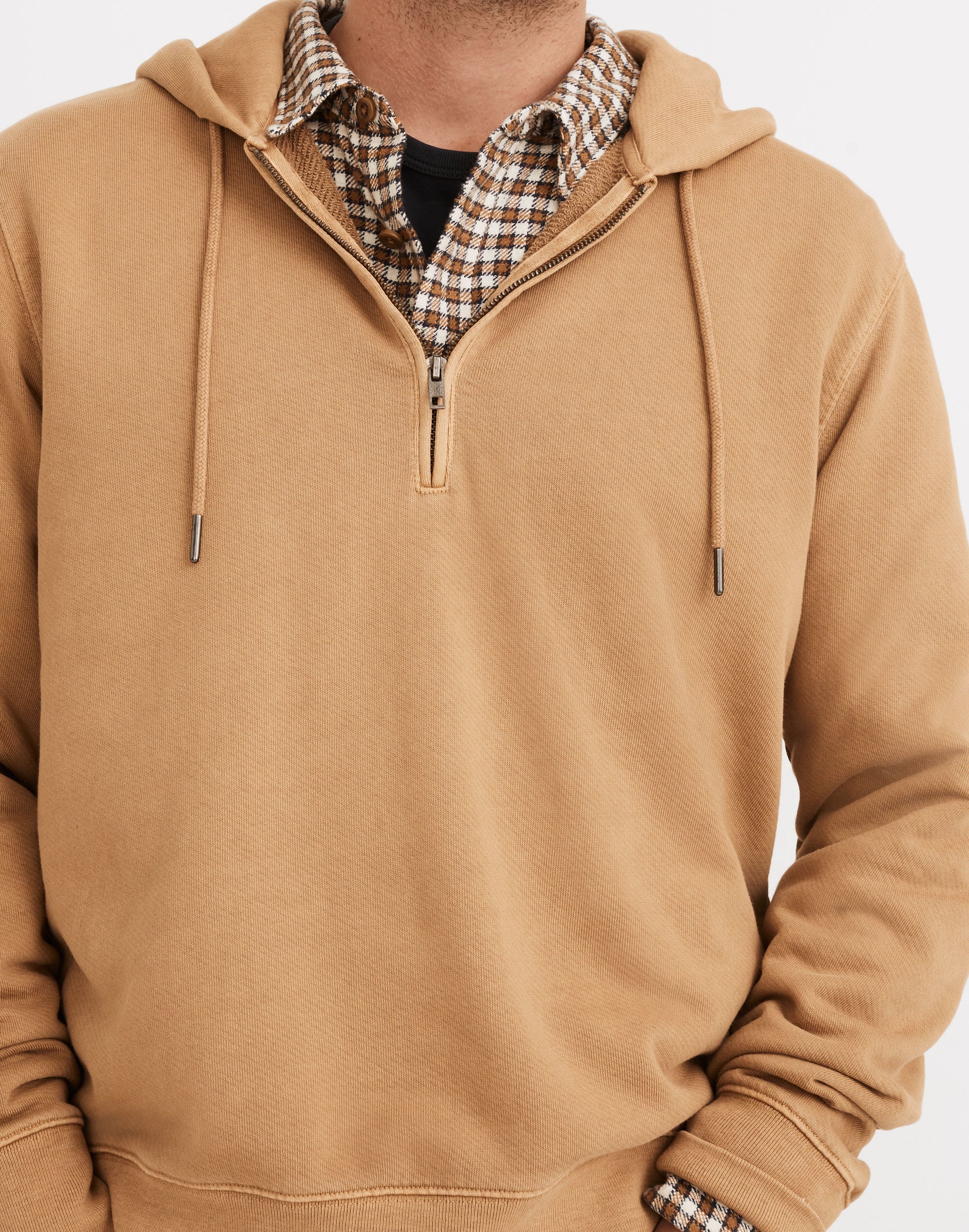 Garment-Dyed Loop Terry Hoodie Sweatshirt