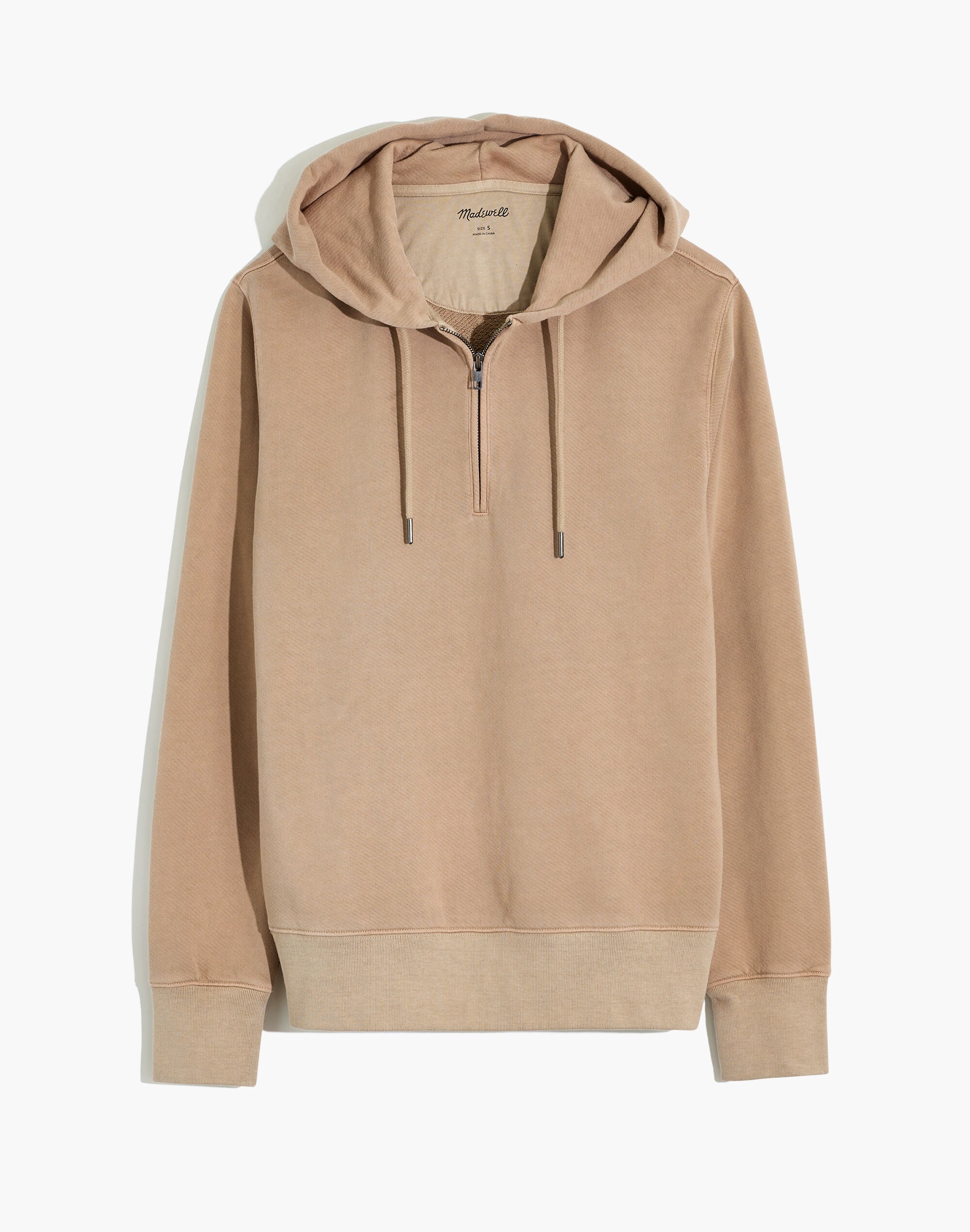 Garment-Dyed Loop Terry Hoodie Sweatshirt