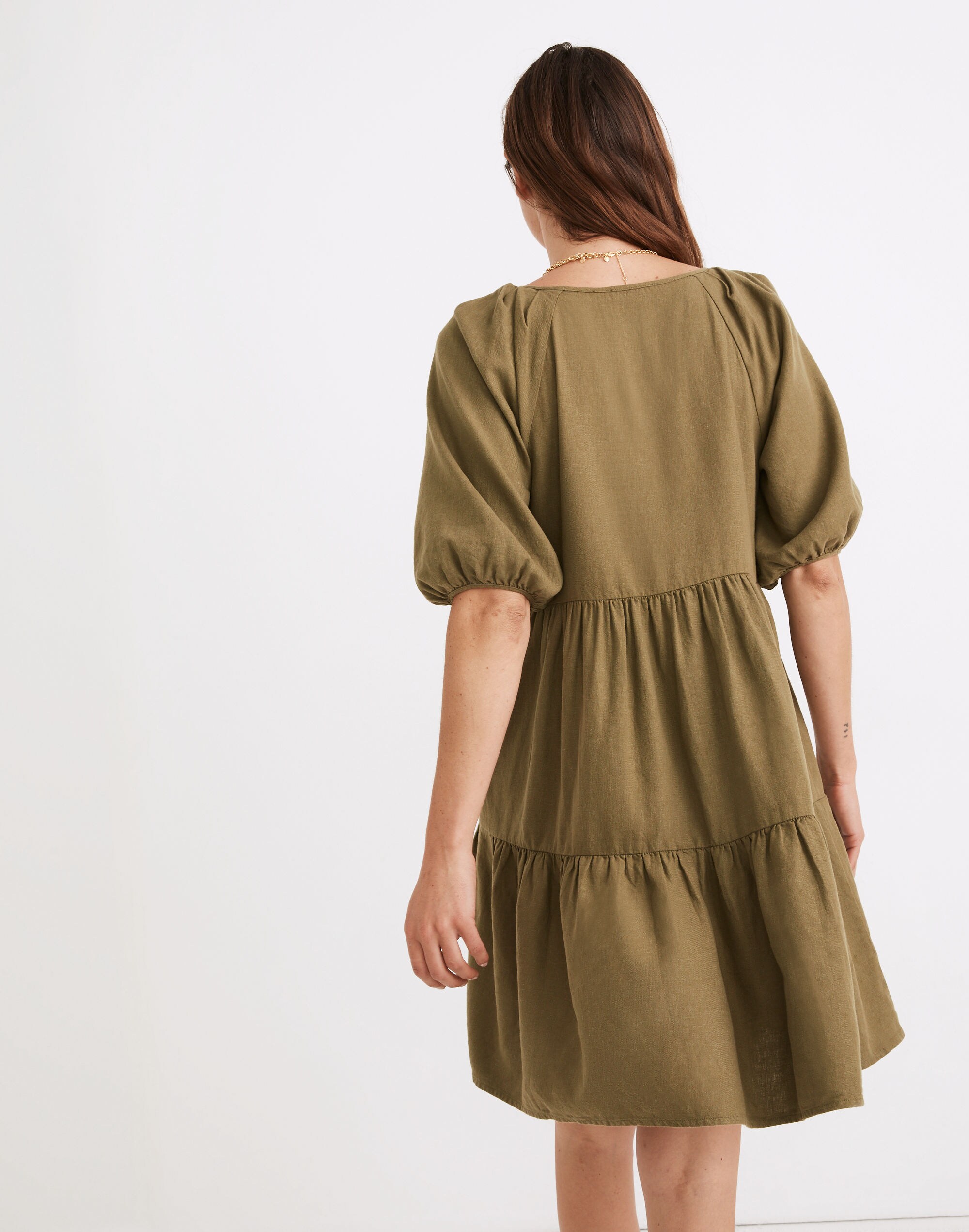 (Re)sponsible Puff-Sleeve Mini Dress