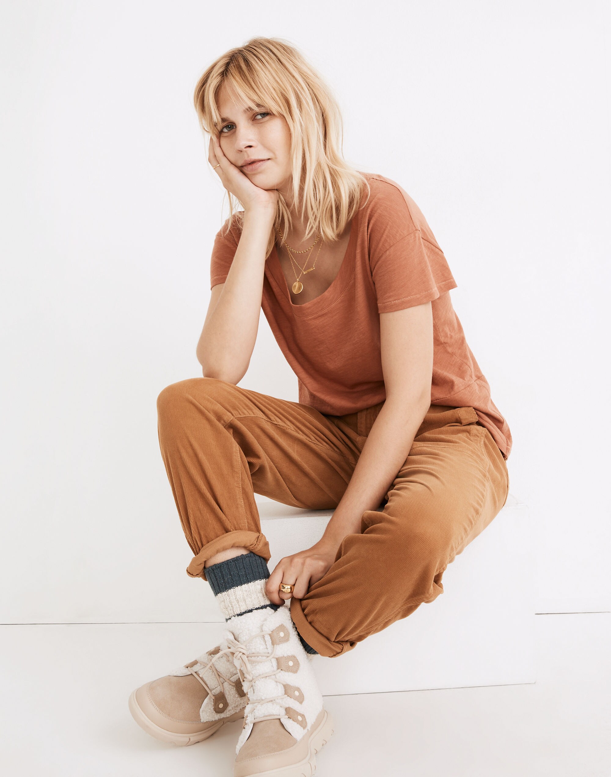 Whisper Cotton Scoopneck Tee