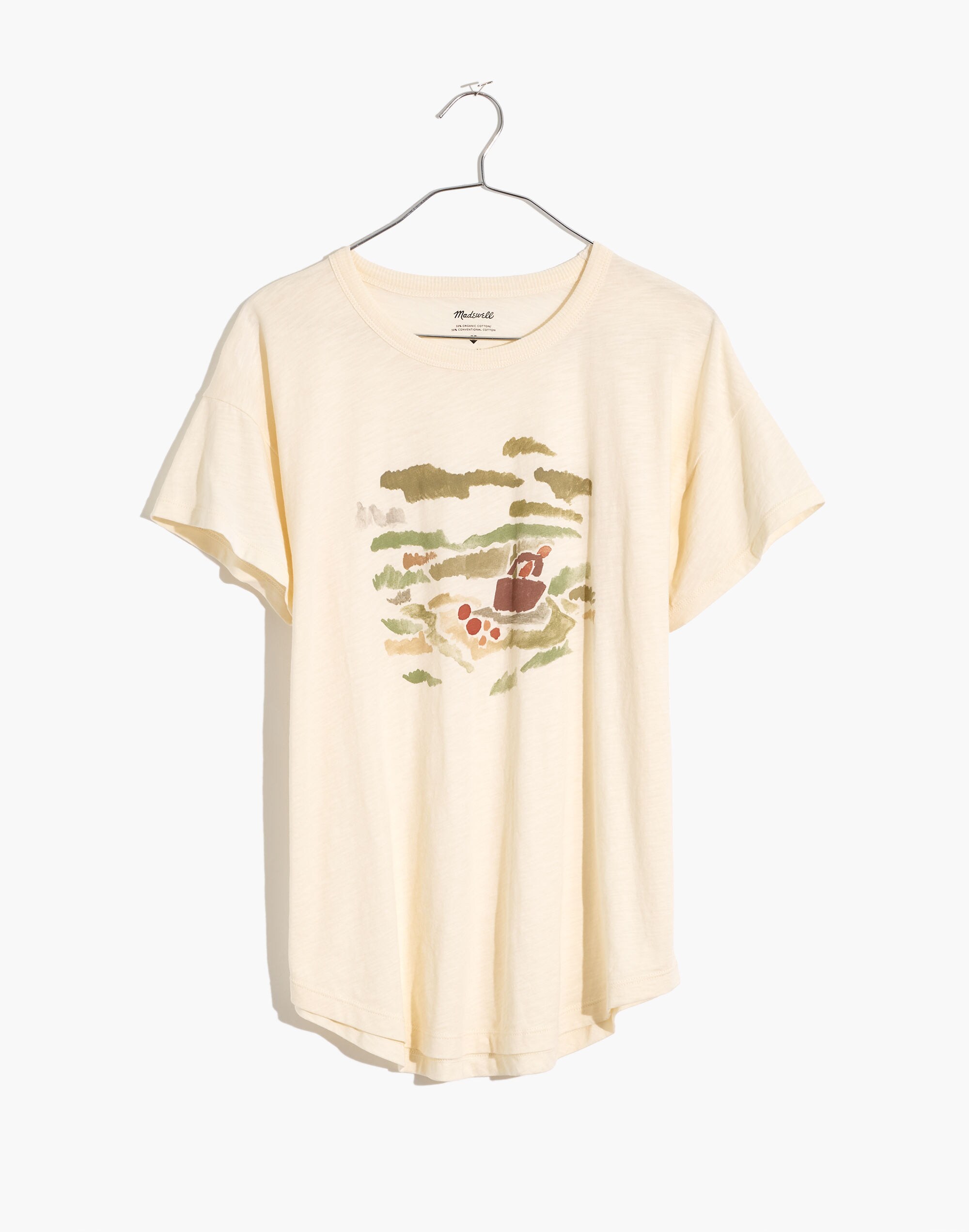 Perfect Picnic Graphic Whisper Cotton Rib-Crewneck Tee