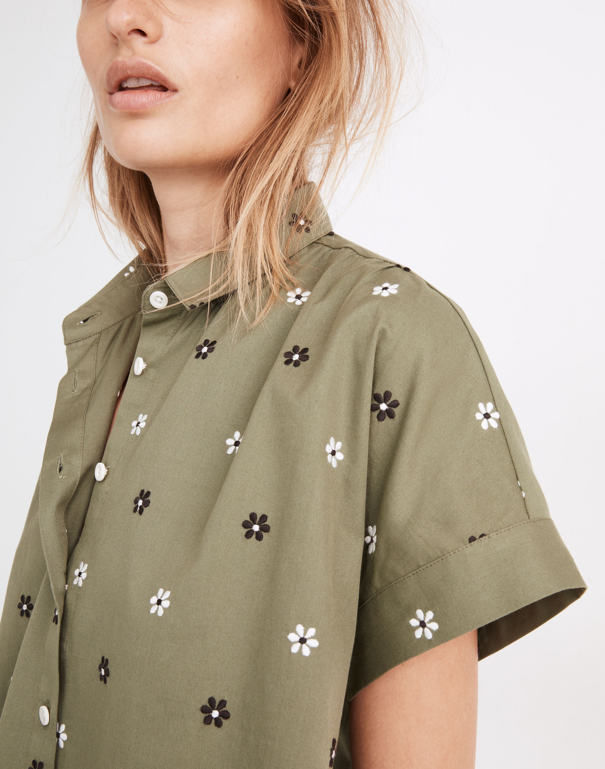 Daisies Forever Embroidered Hilltop Shirt