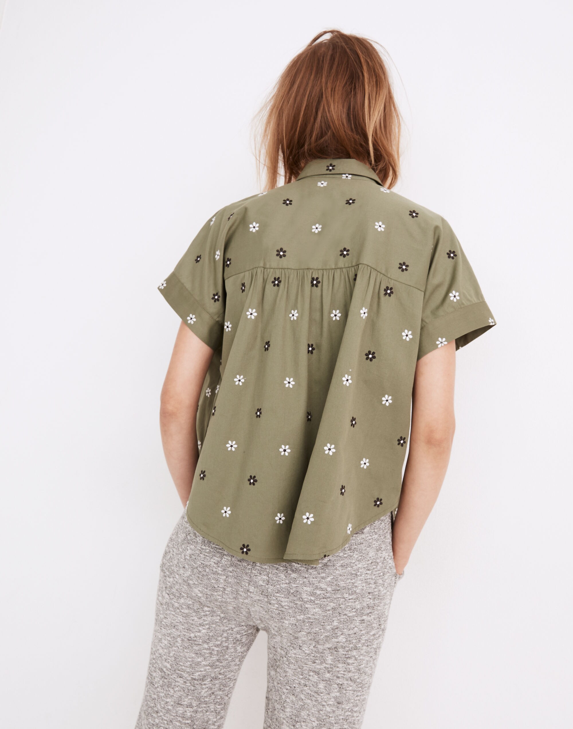 Daisies Forever Embroidered Hilltop Shirt