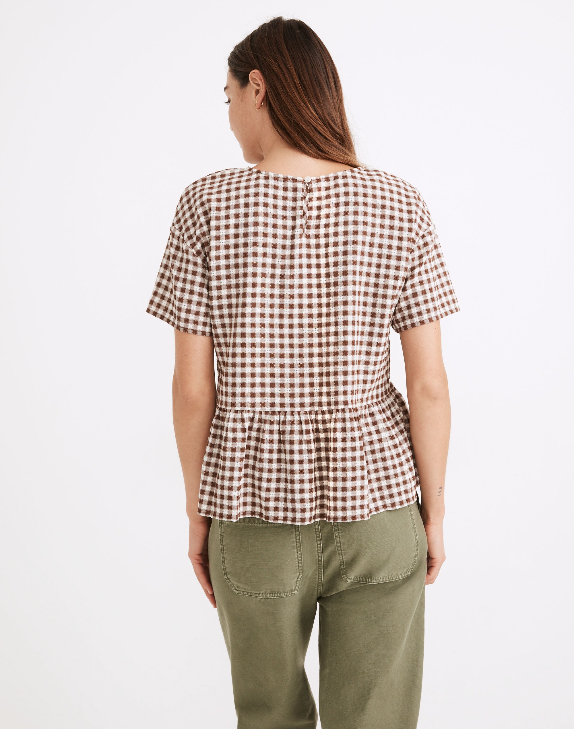 Medford Top in Textured Gingham