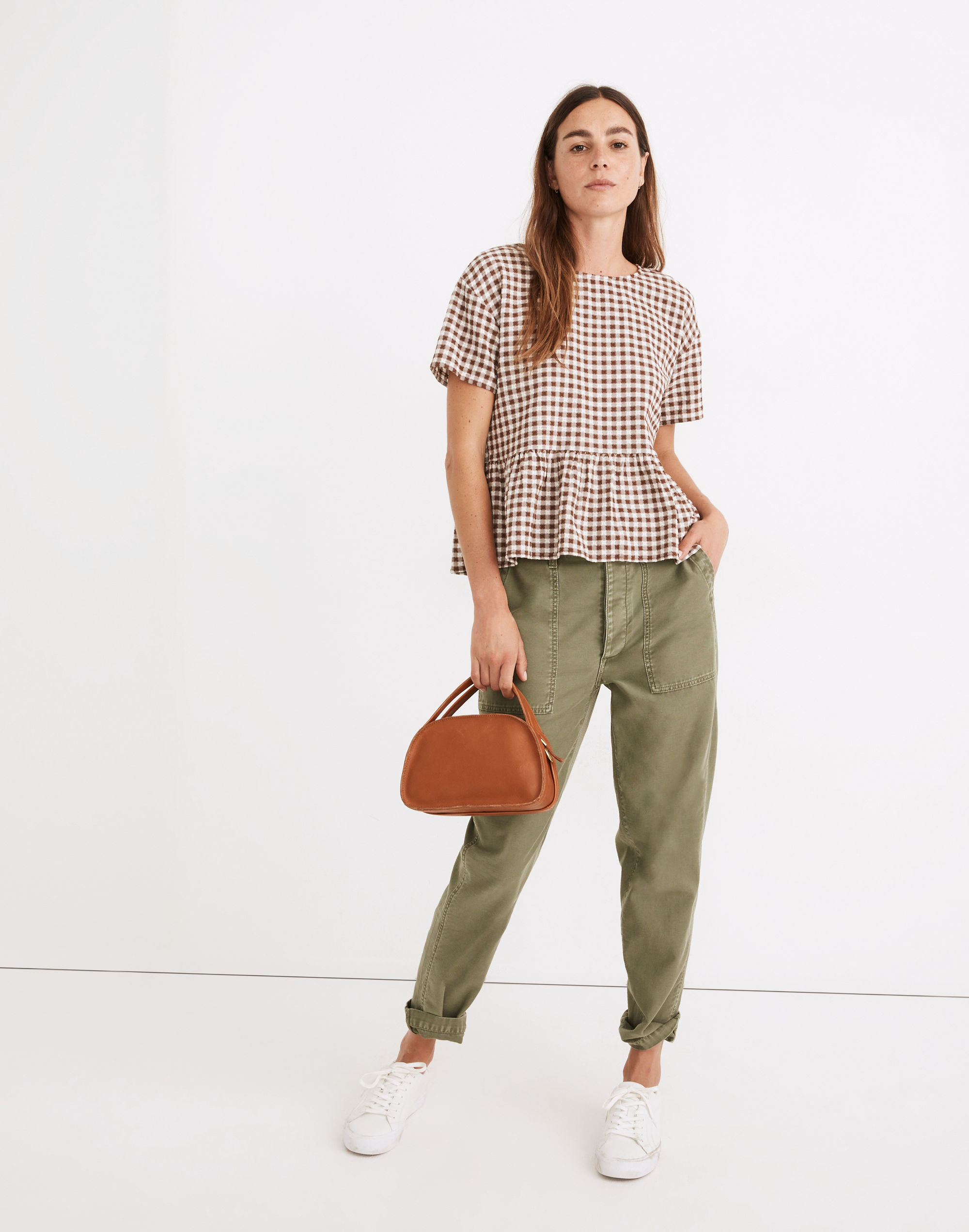 Medford Top in Textured Gingham