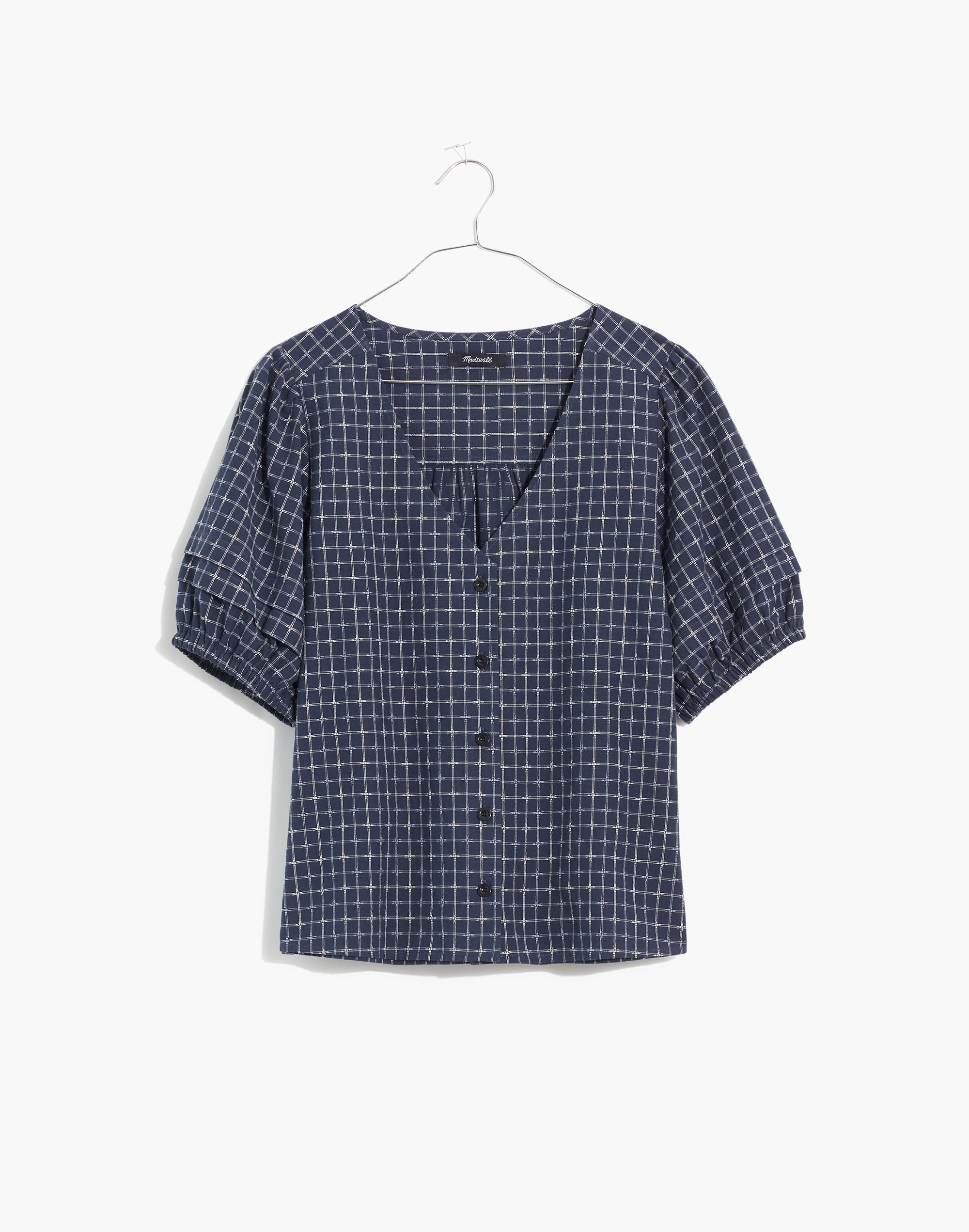 Pembroke Top in Dobby Check