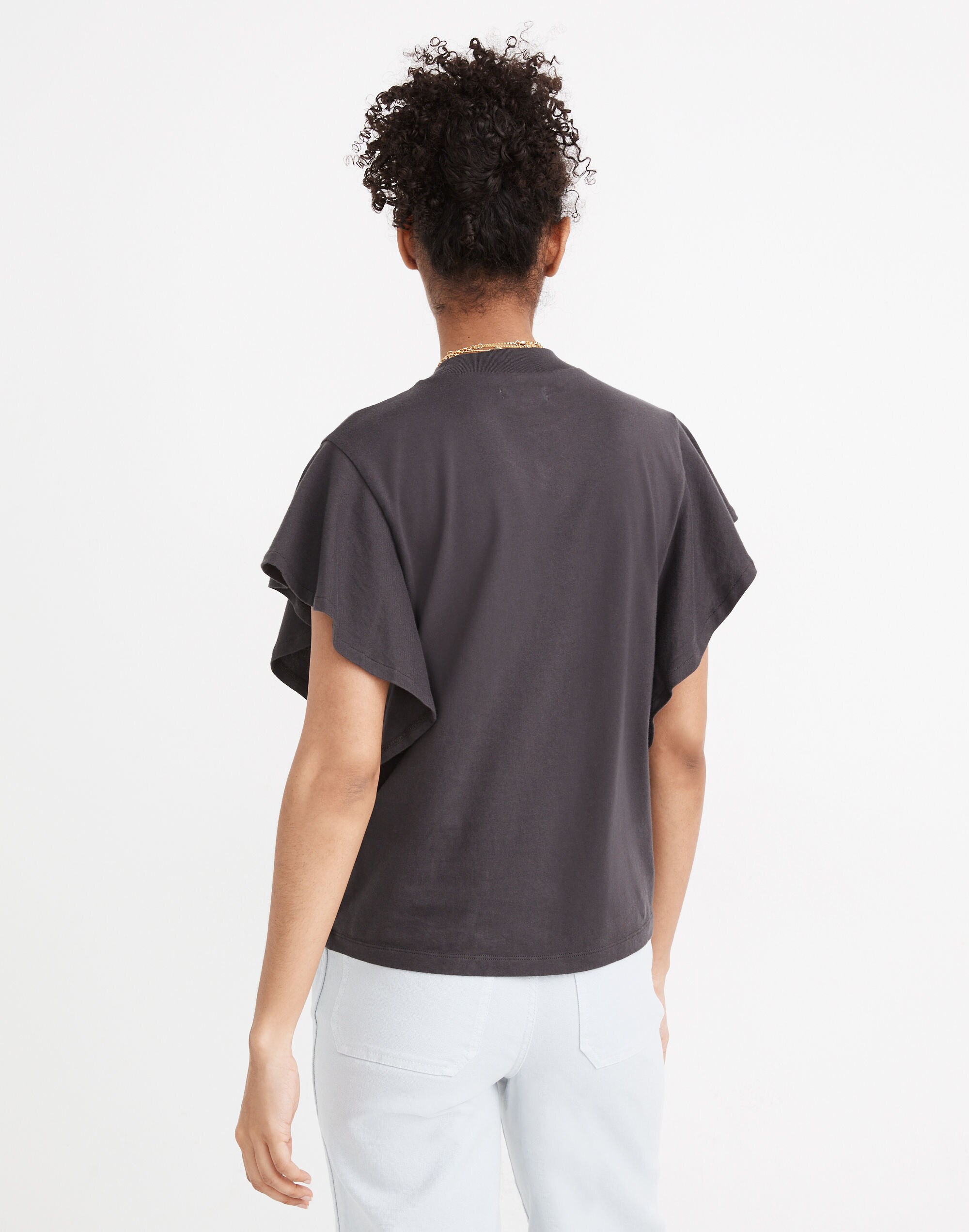 (Re)sourced Cotton Flutter-Sleeve Tee