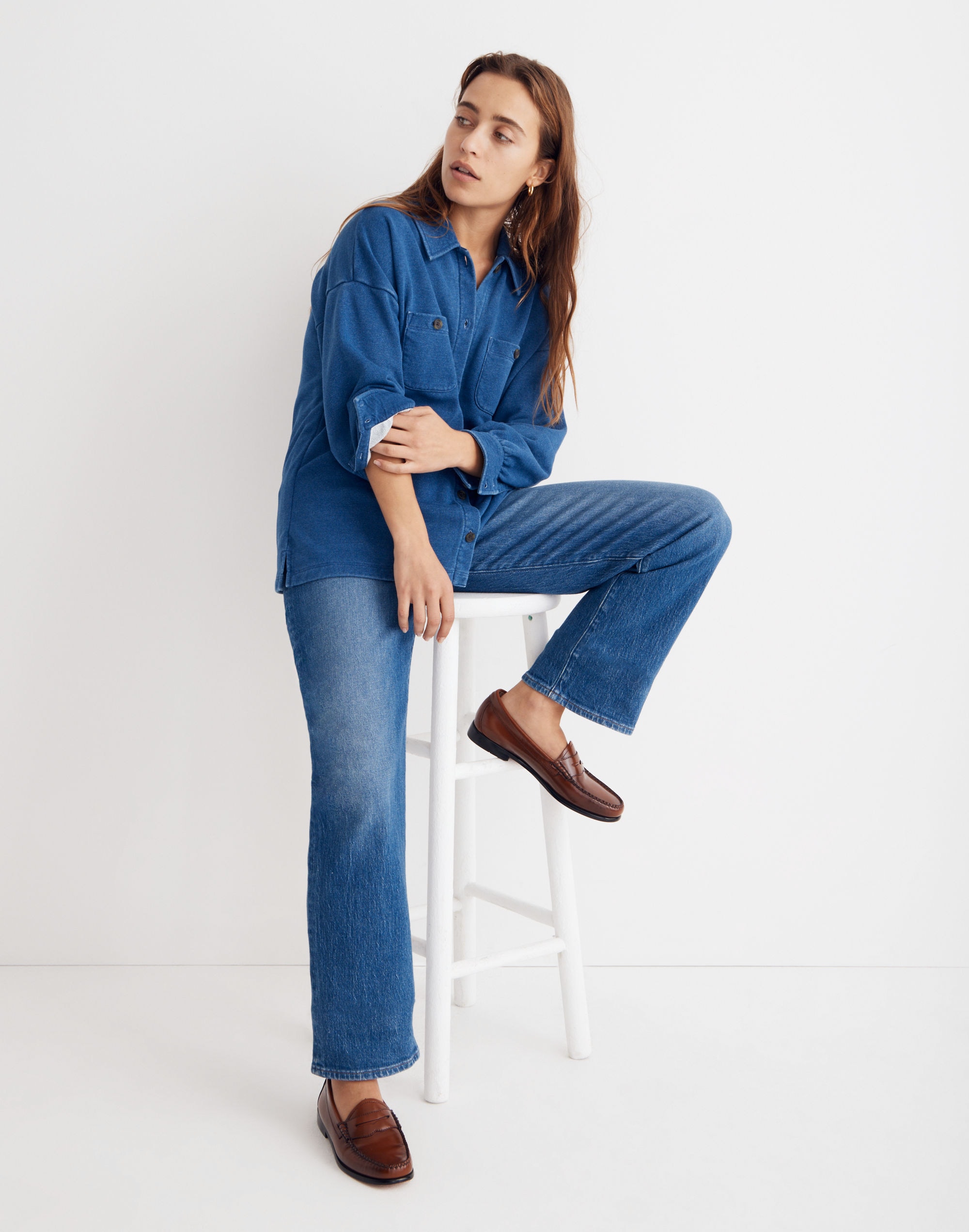 Indigo Terry Shirt-Jacket