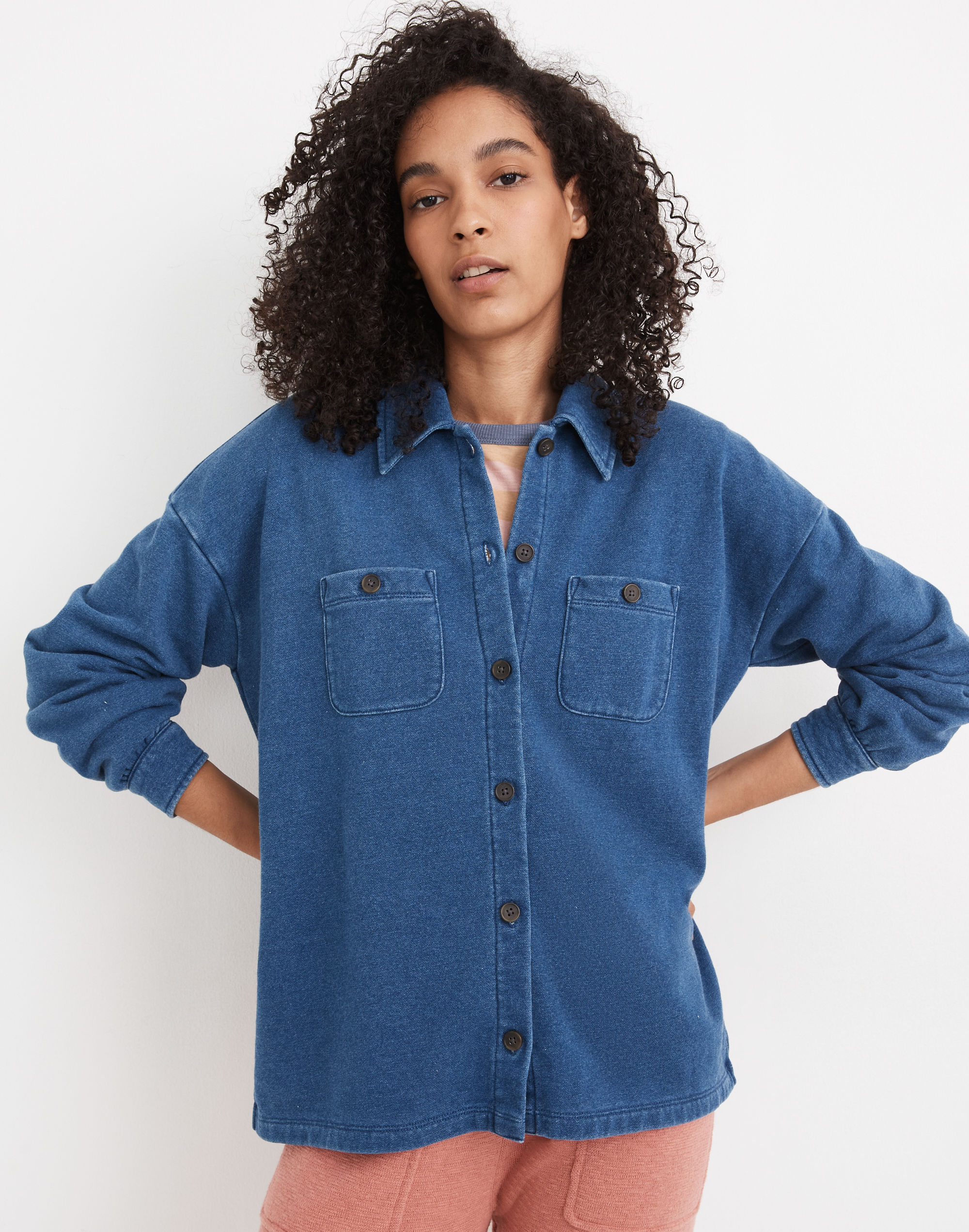 Indigo Terry Shirt-Jacket