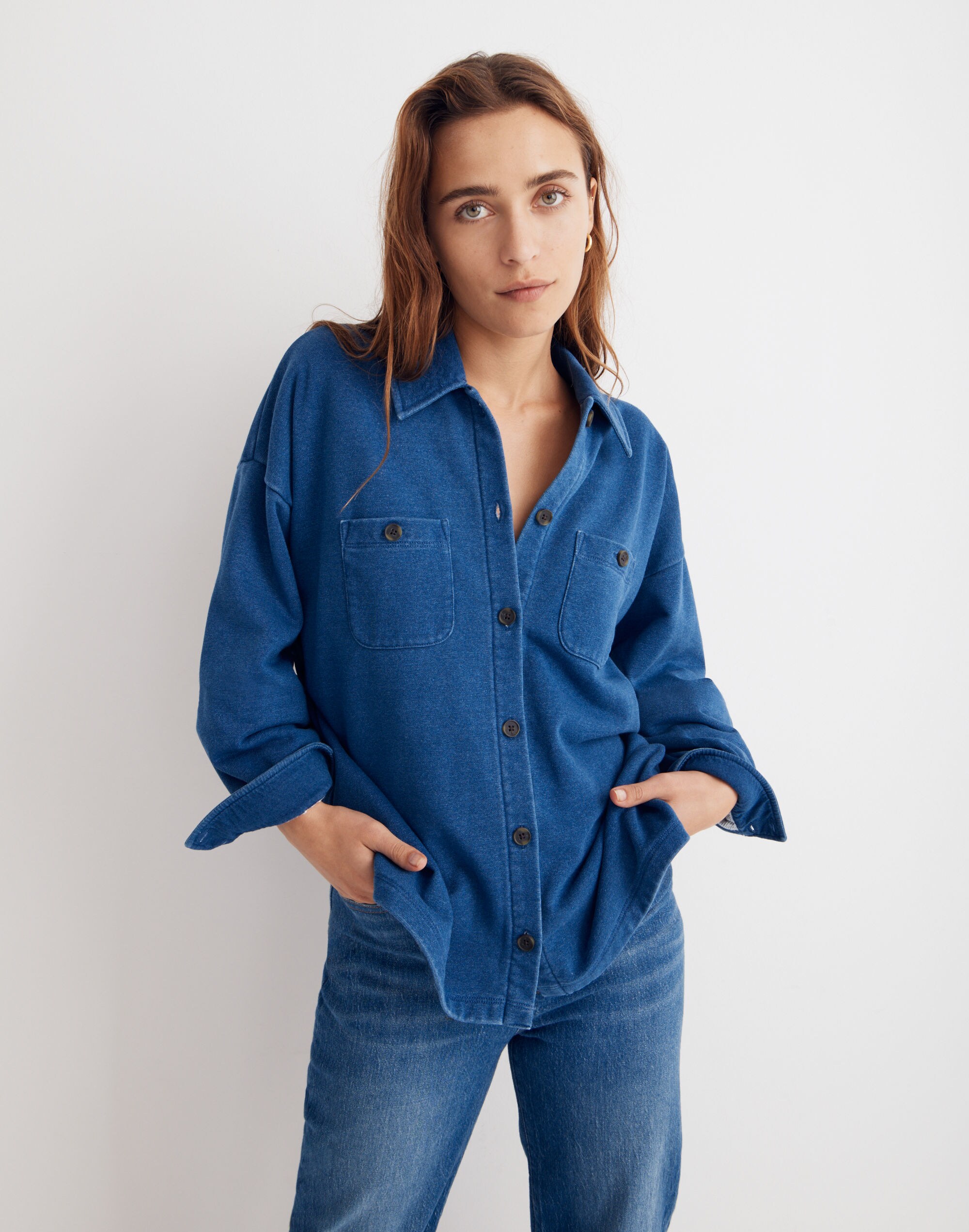 Indigo Terry Shirt-Jacket