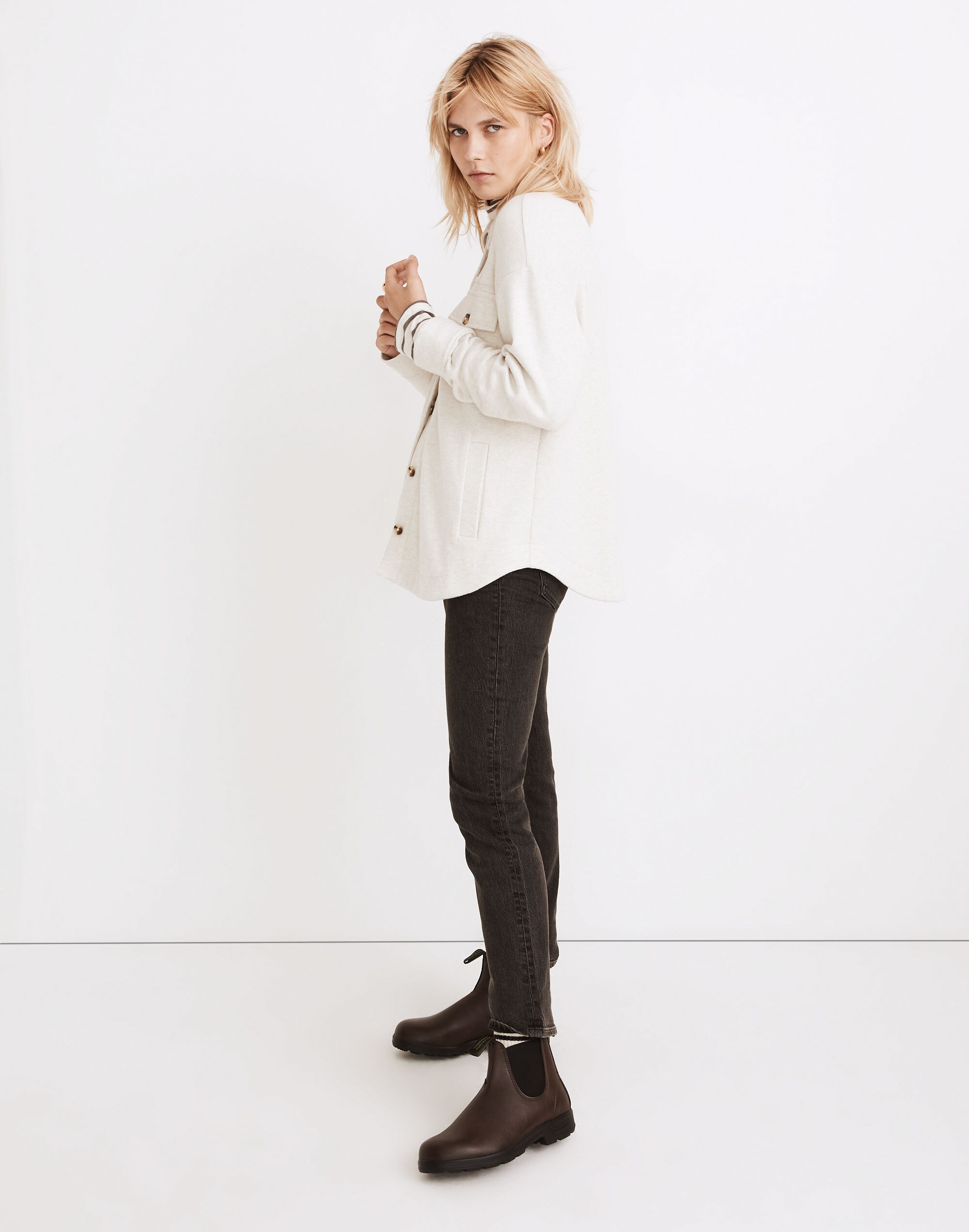 Brushed Knit Shirt-Jacket