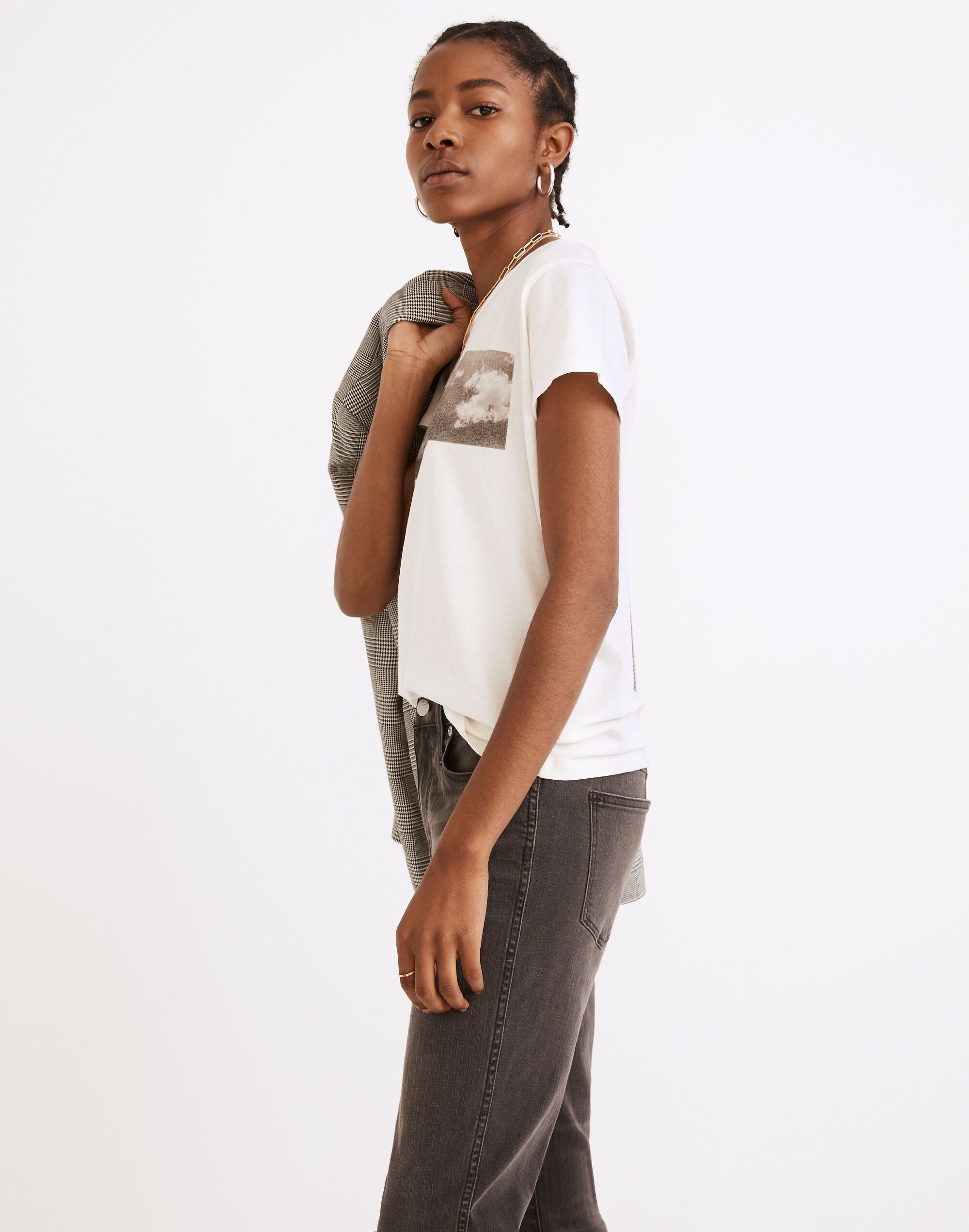 Cloud Graphic Softfade Cotton Tee