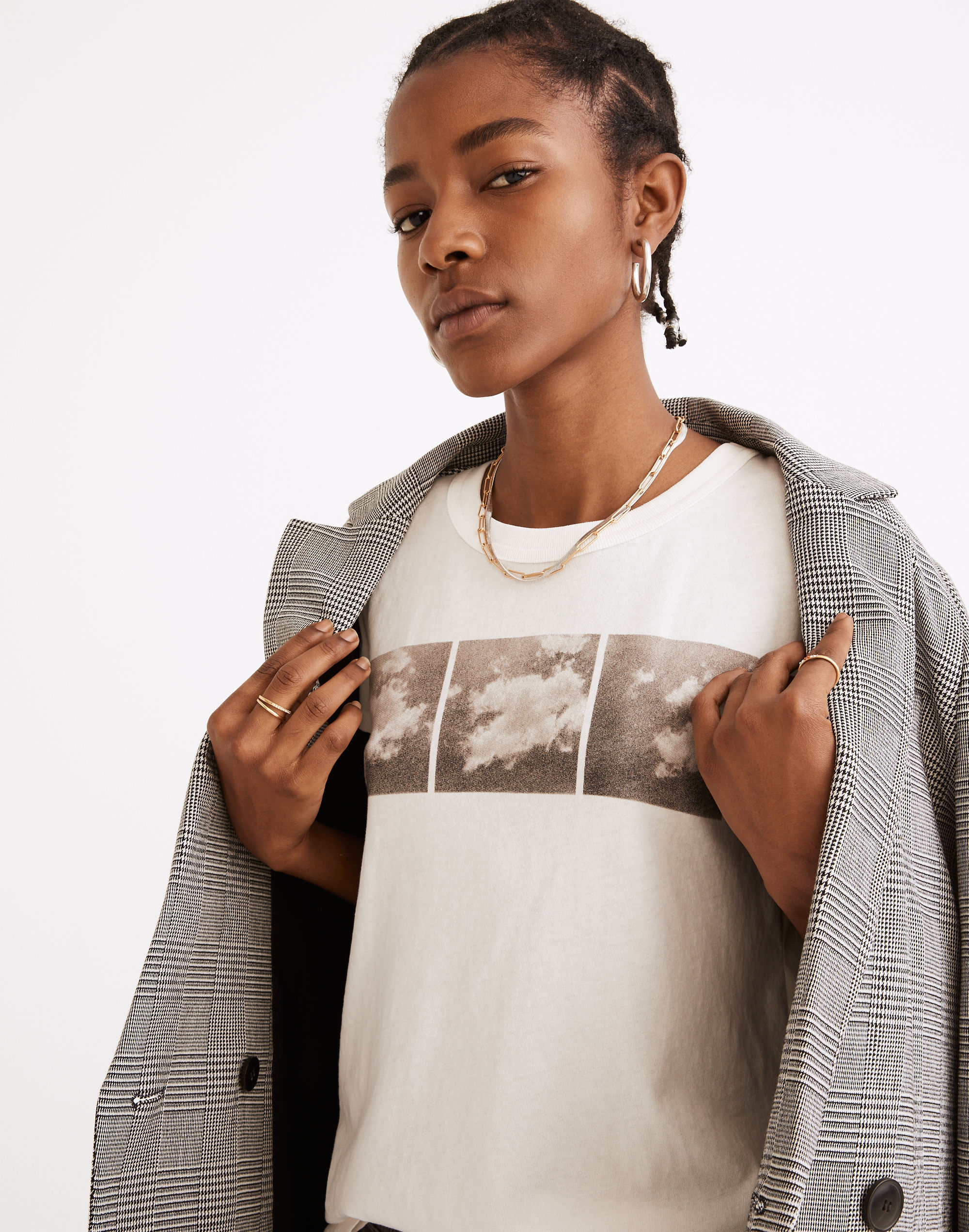 Cloud Graphic Softfade Cotton Tee