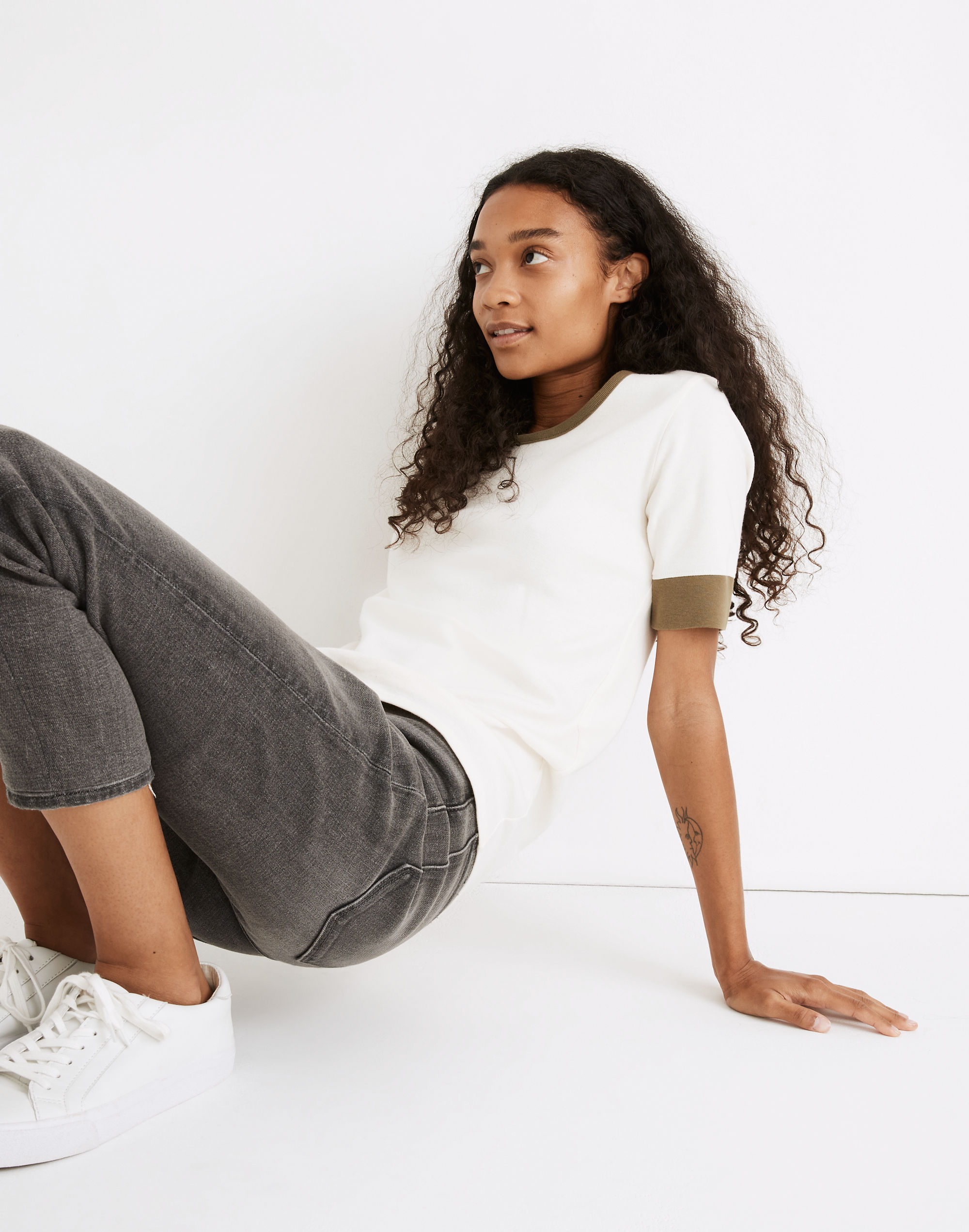 Ringer Elbow-Sleeve Tee