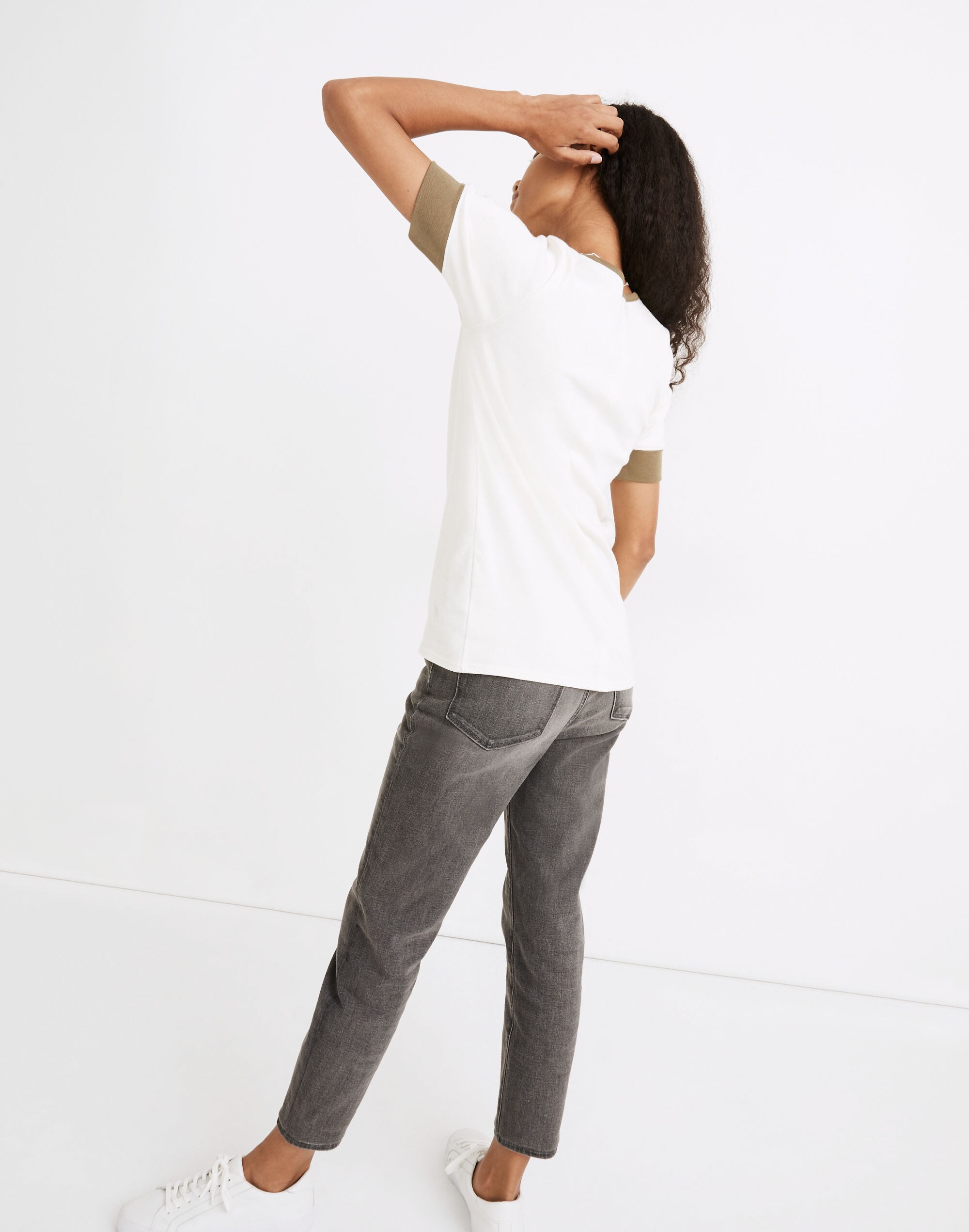 Ringer Elbow-Sleeve Tee