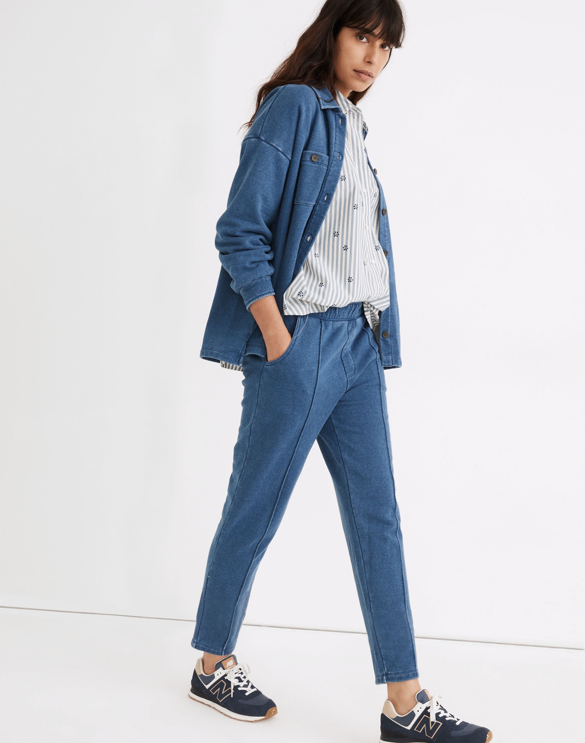 Indigo Terry Tapered Sweatpants