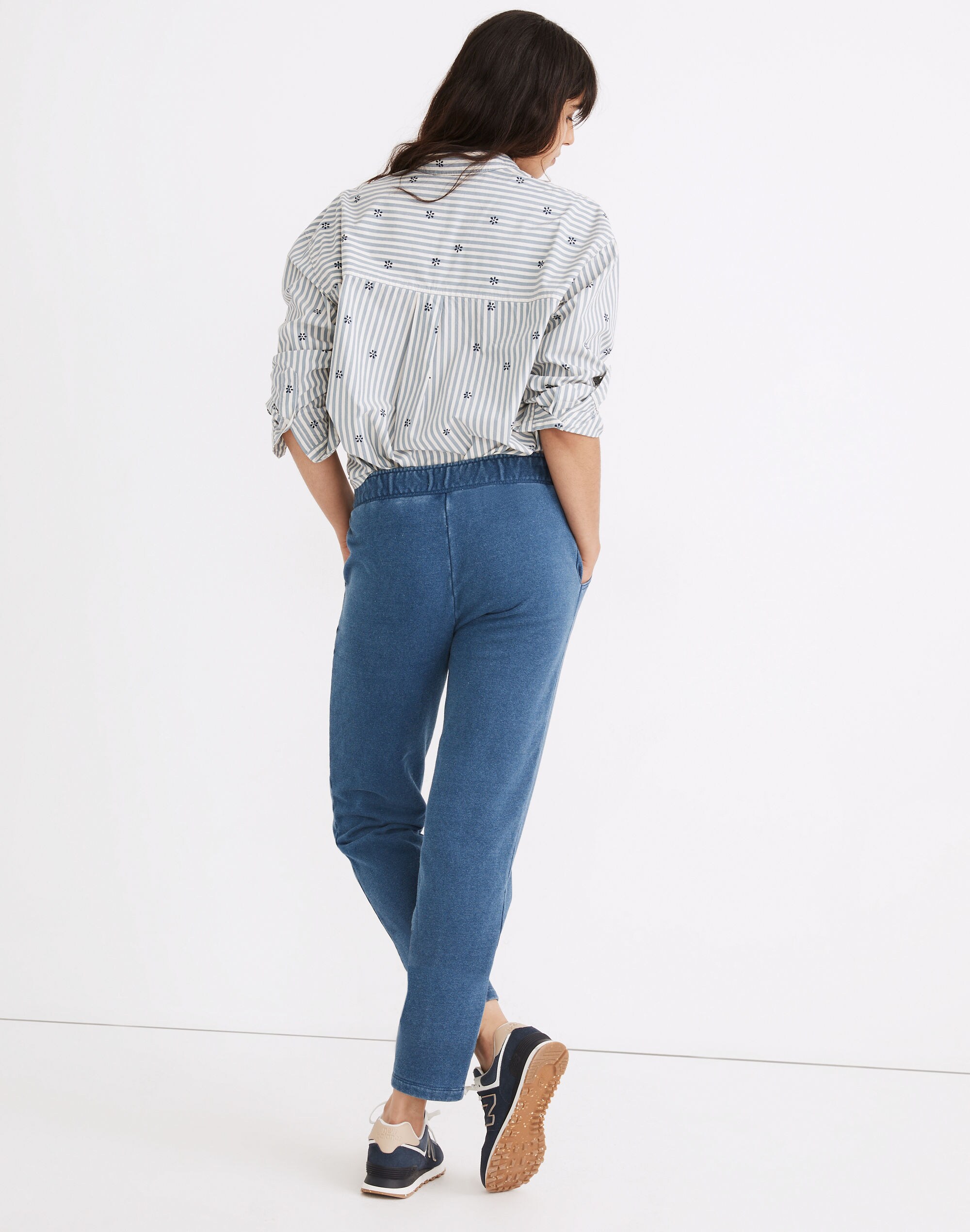 Indigo Terry Tapered Sweatpants