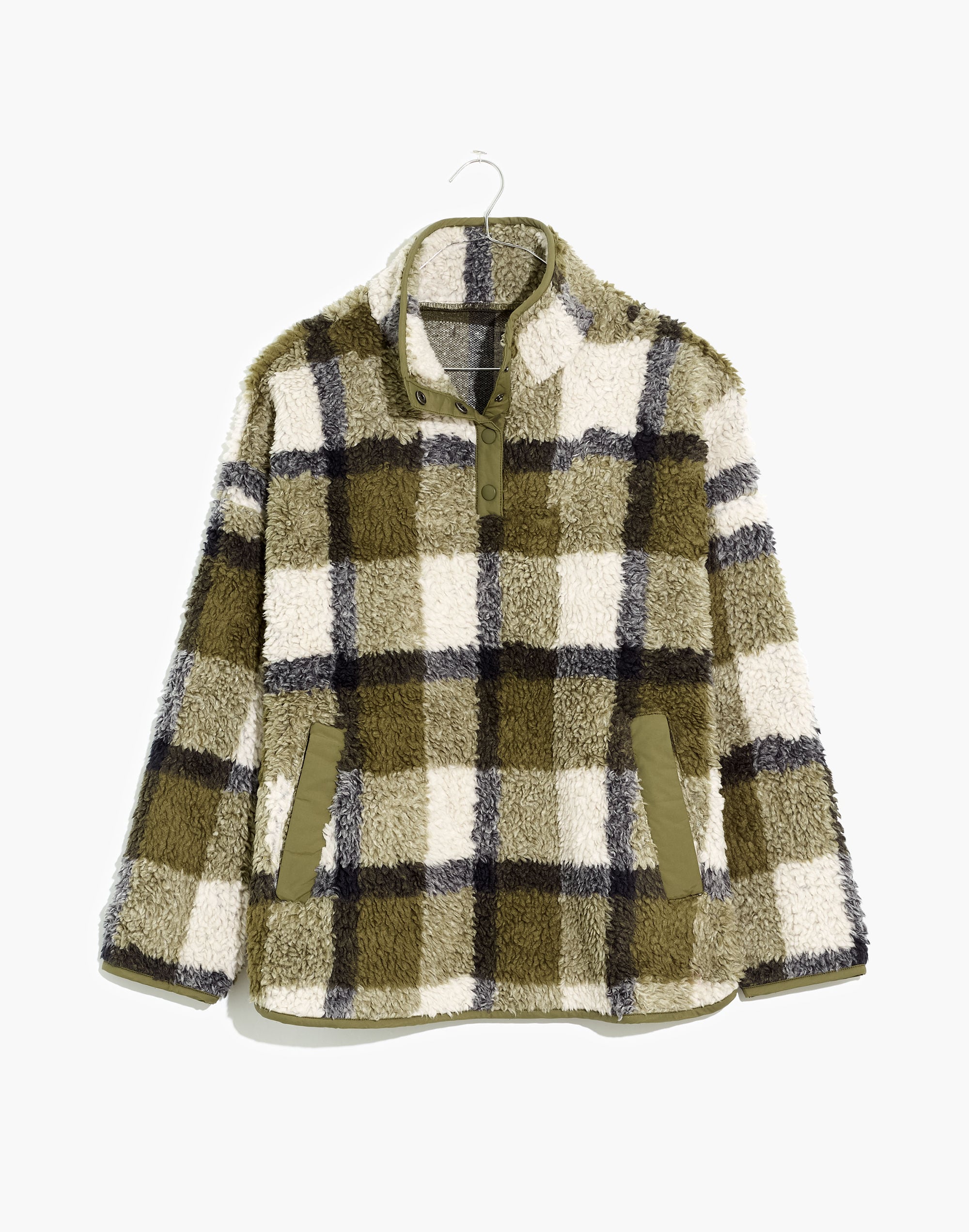 (Re)sourced Sherpa Popover Tunic Jacket in Plaid