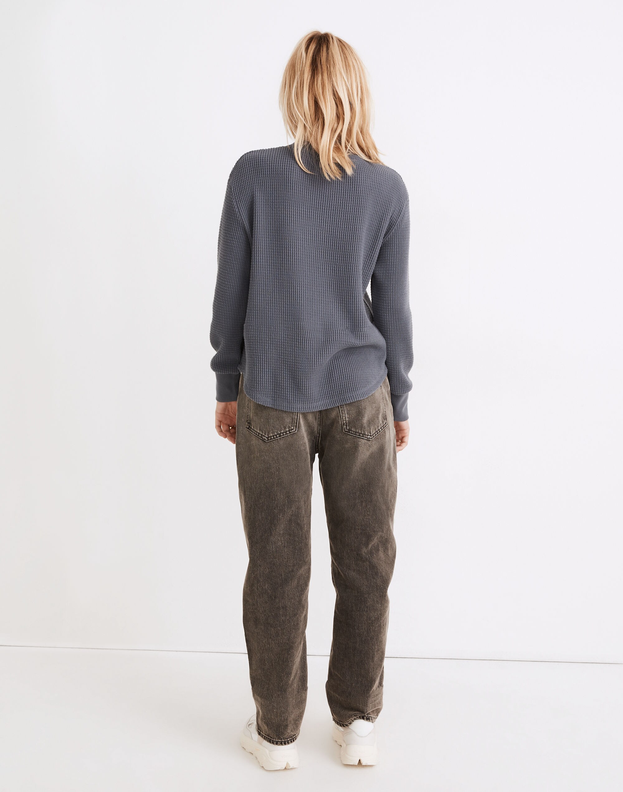 Mockneck Waffle Sweatshirt Tee | Madewell